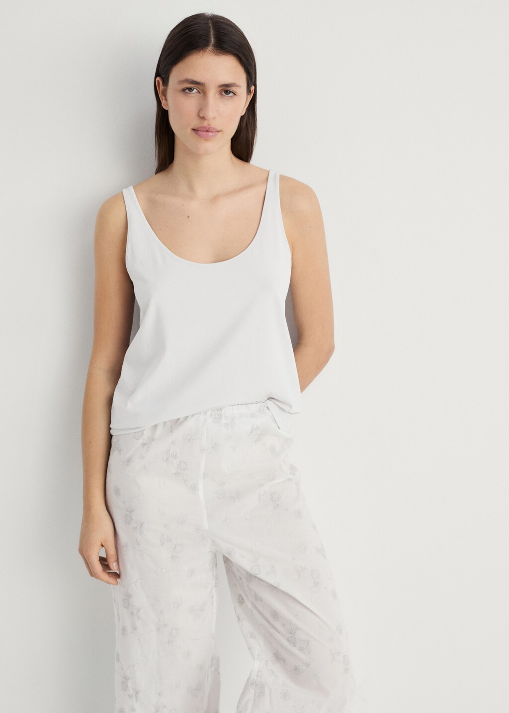 Embroidered pajama pants - image 4