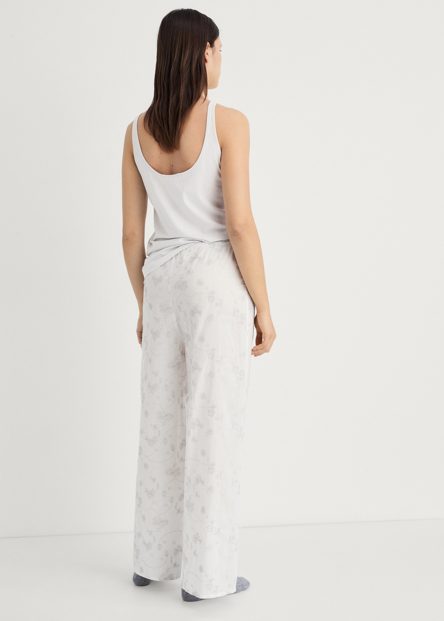 İşlemeli pijama pantolon - Ürünün arkası
