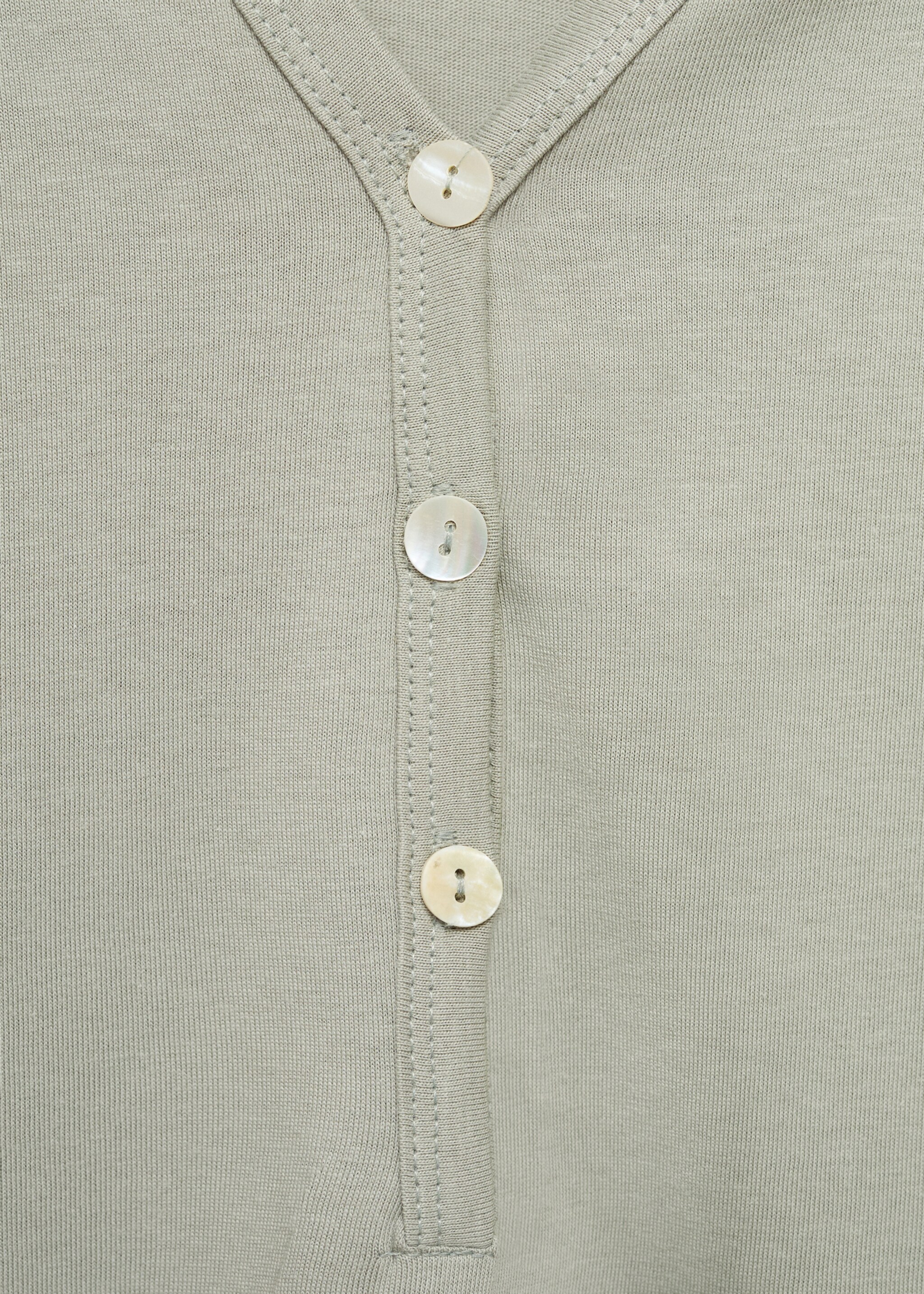 Cotton V-neck nightgown - Details of the article 8