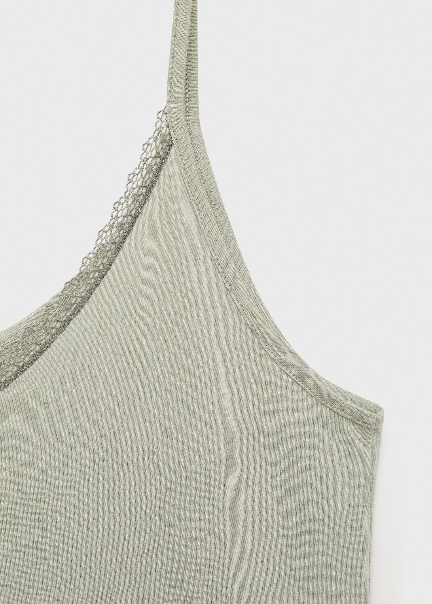 Cotton nightdress with lace trim - Details of the article 8