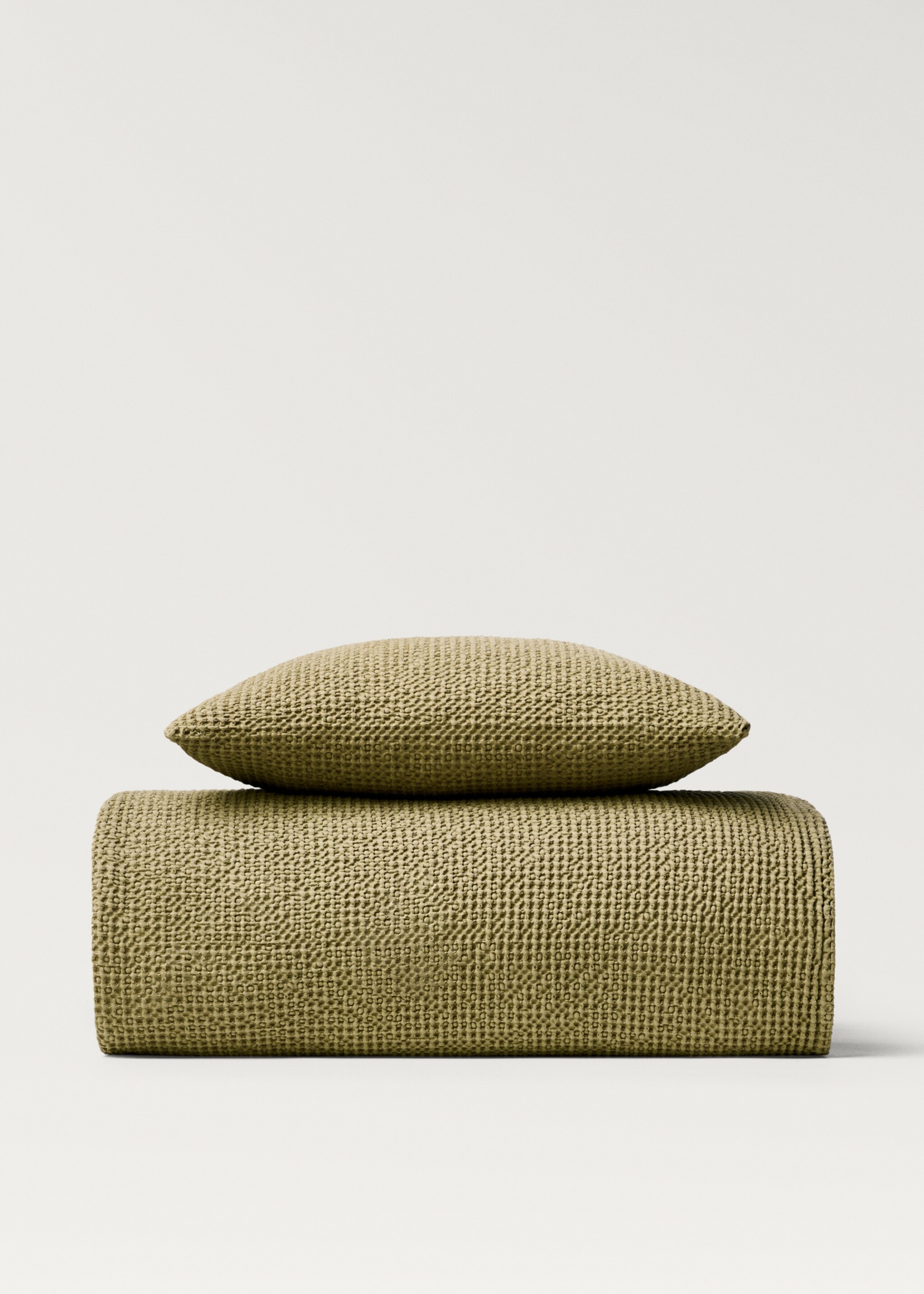 Cotton waffle garment-dyed bedspread for 180/200 cm bed - Details of the article 3