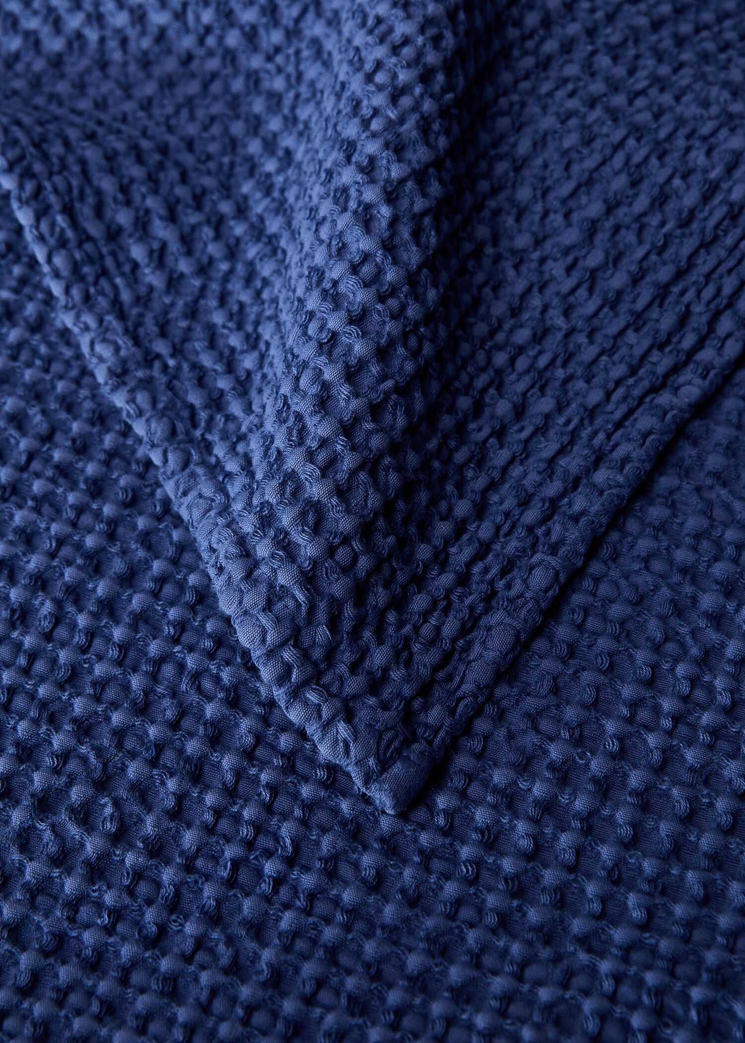 Couvre-lit coton garment-dyed gaufré lit 180/200 cm - Détail de l'article 1