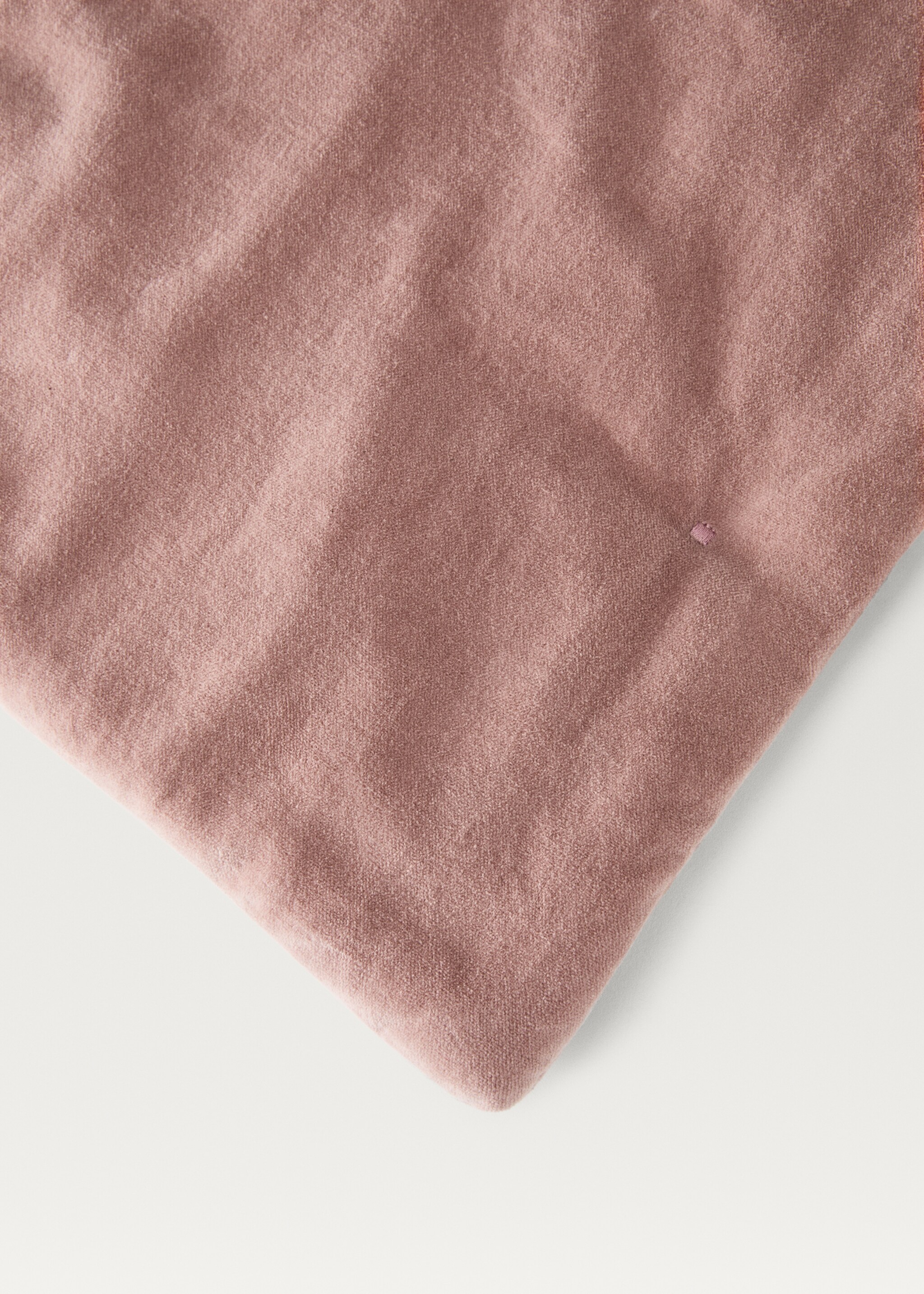 Cotton velvet bedspread for end of bed 85x200 cm - Details of the article 2