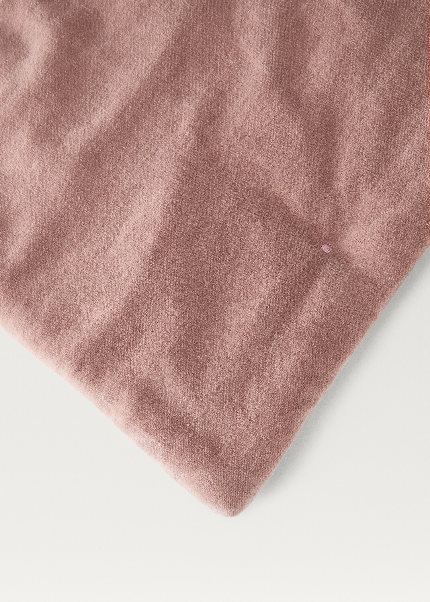 Cotton velvet bedspread for end of bed 85x200 cm - Details of the article 2