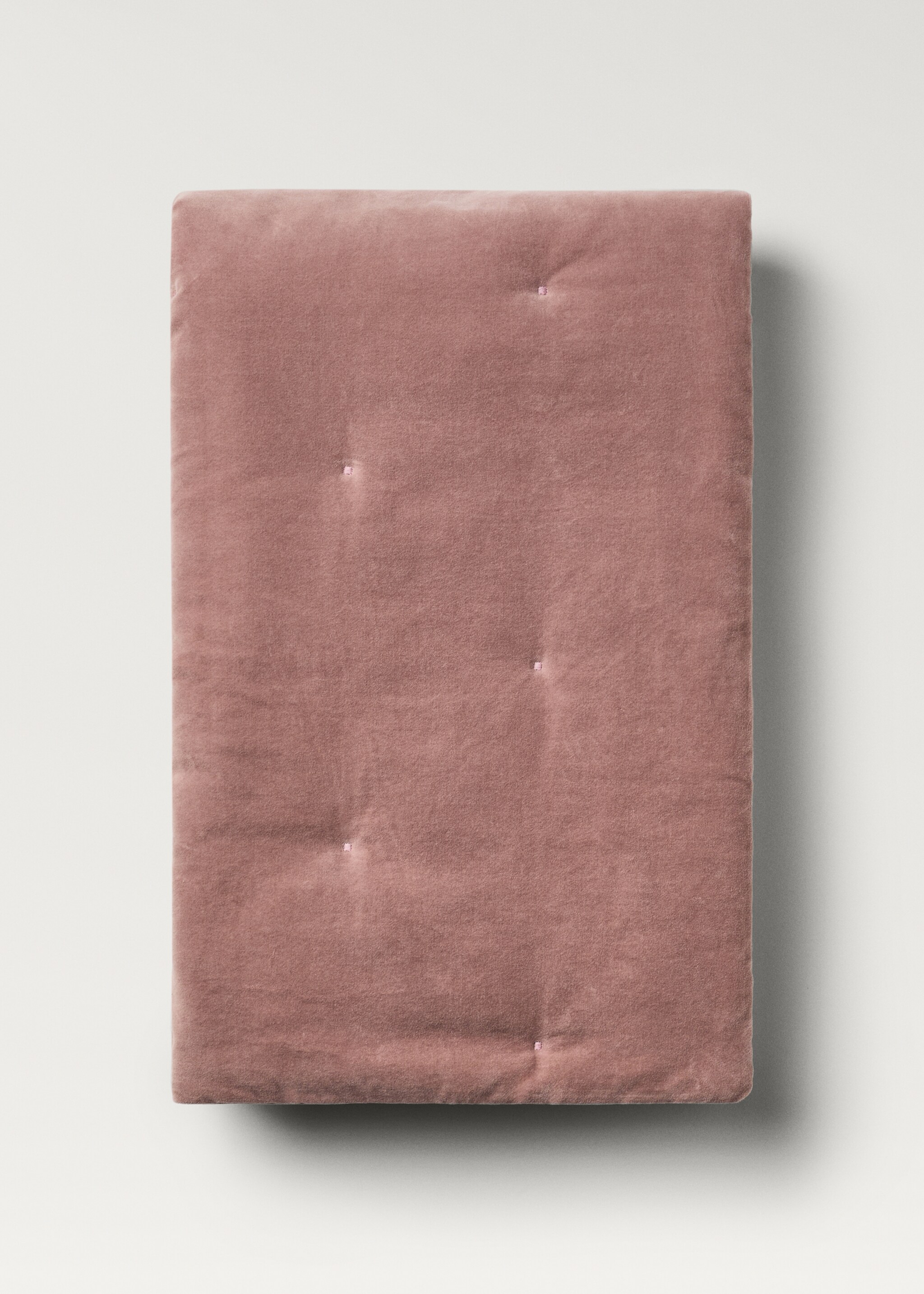 Cotton velvet bedspread for end of bed 85x200 cm - Details of the article 3