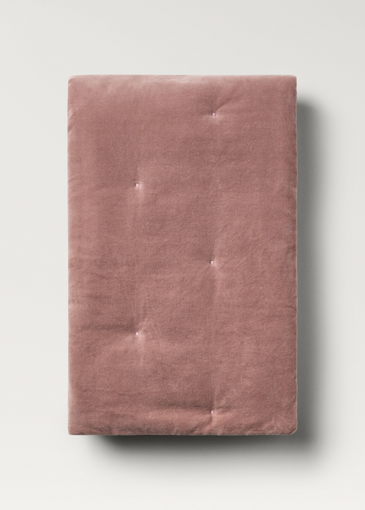 Cotton velvet bedspread for end of bed 85x200 cm - Details of the article 3