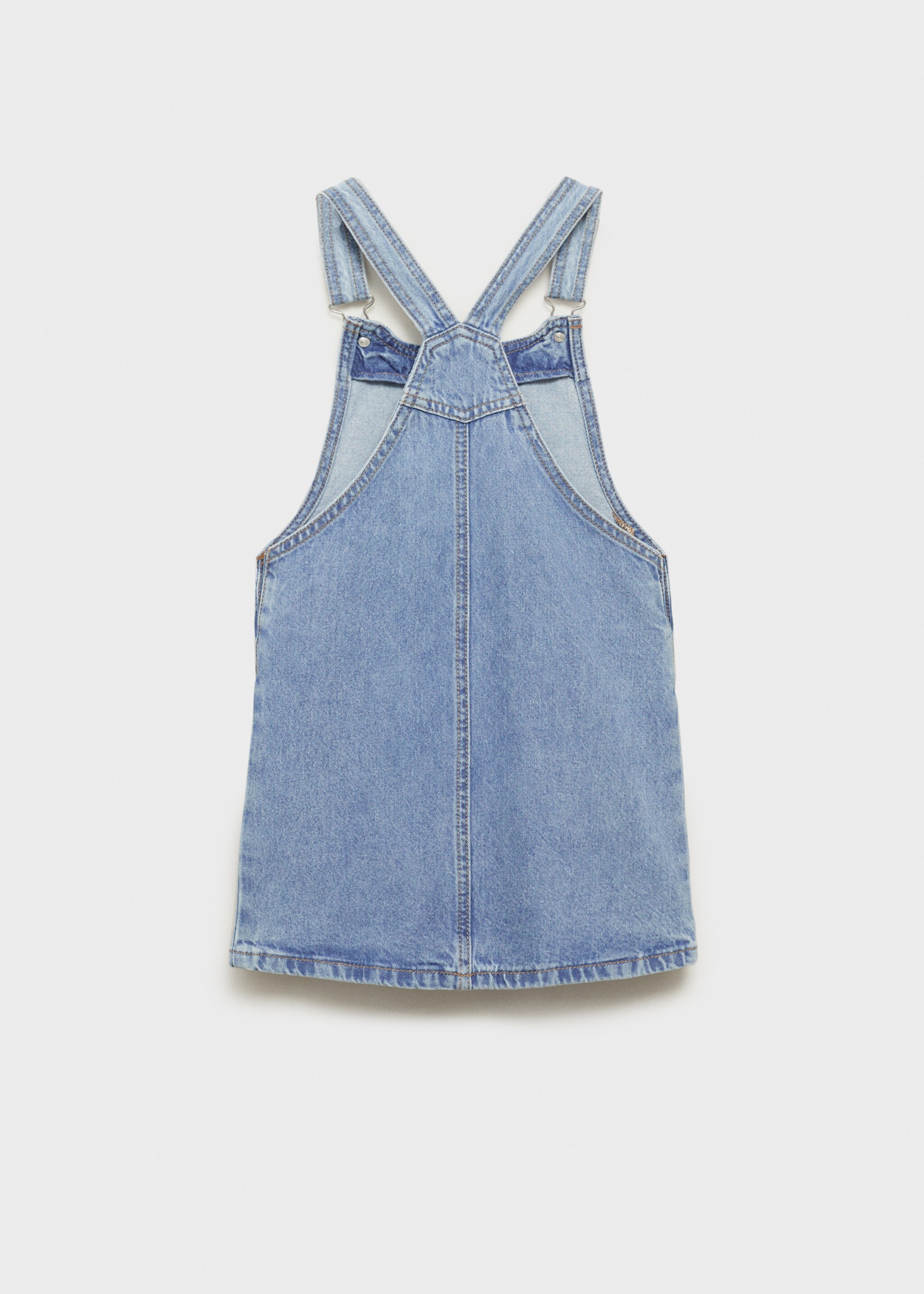 Short denim pinafore - Reverse of the article
