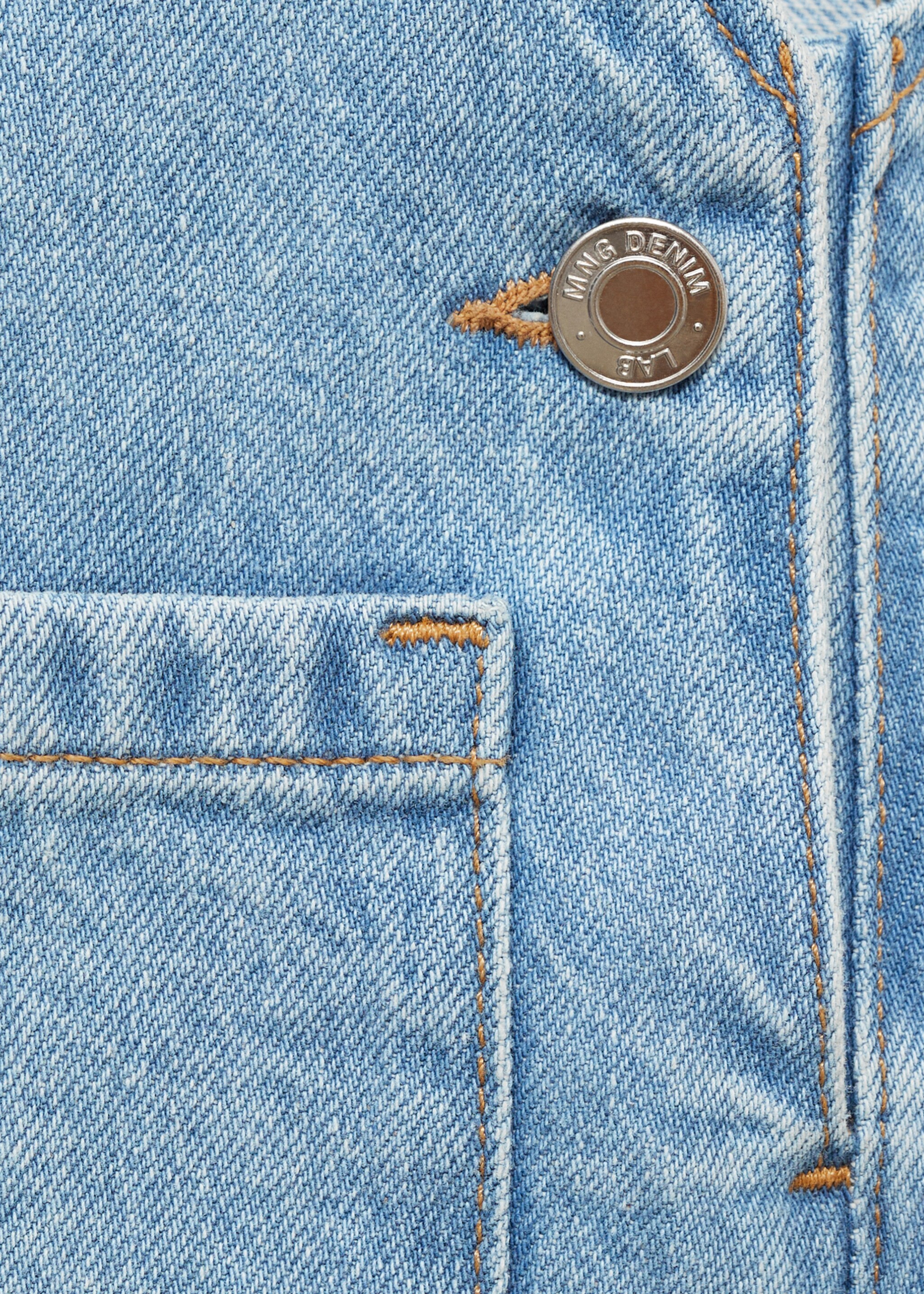 Long denim dungarees - Details of the article 8
