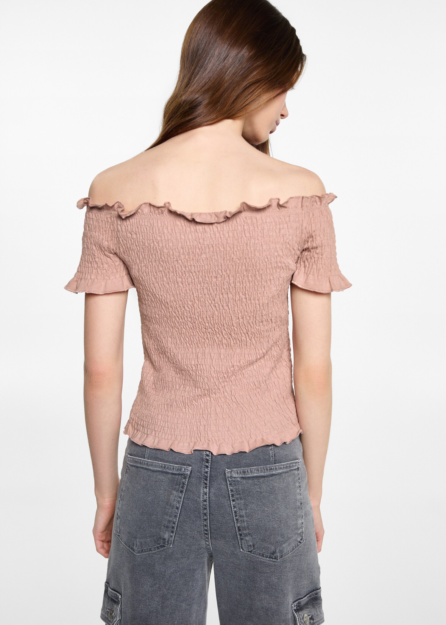 Ruched strapless top - Reverse of the article