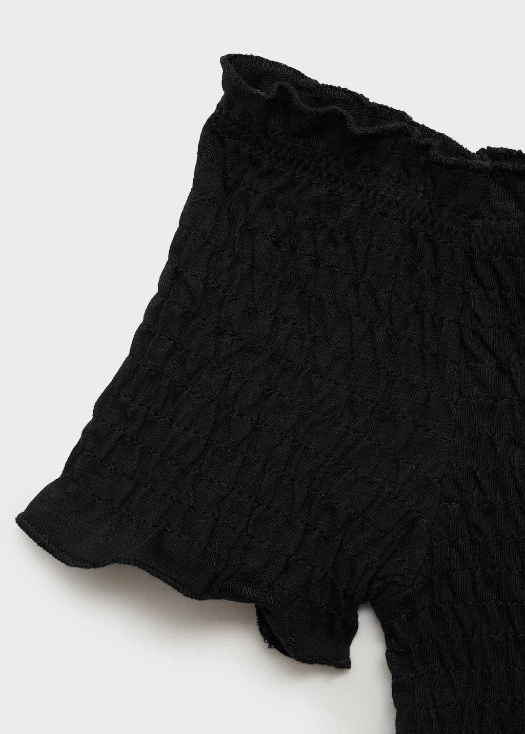 Ruched strapless top