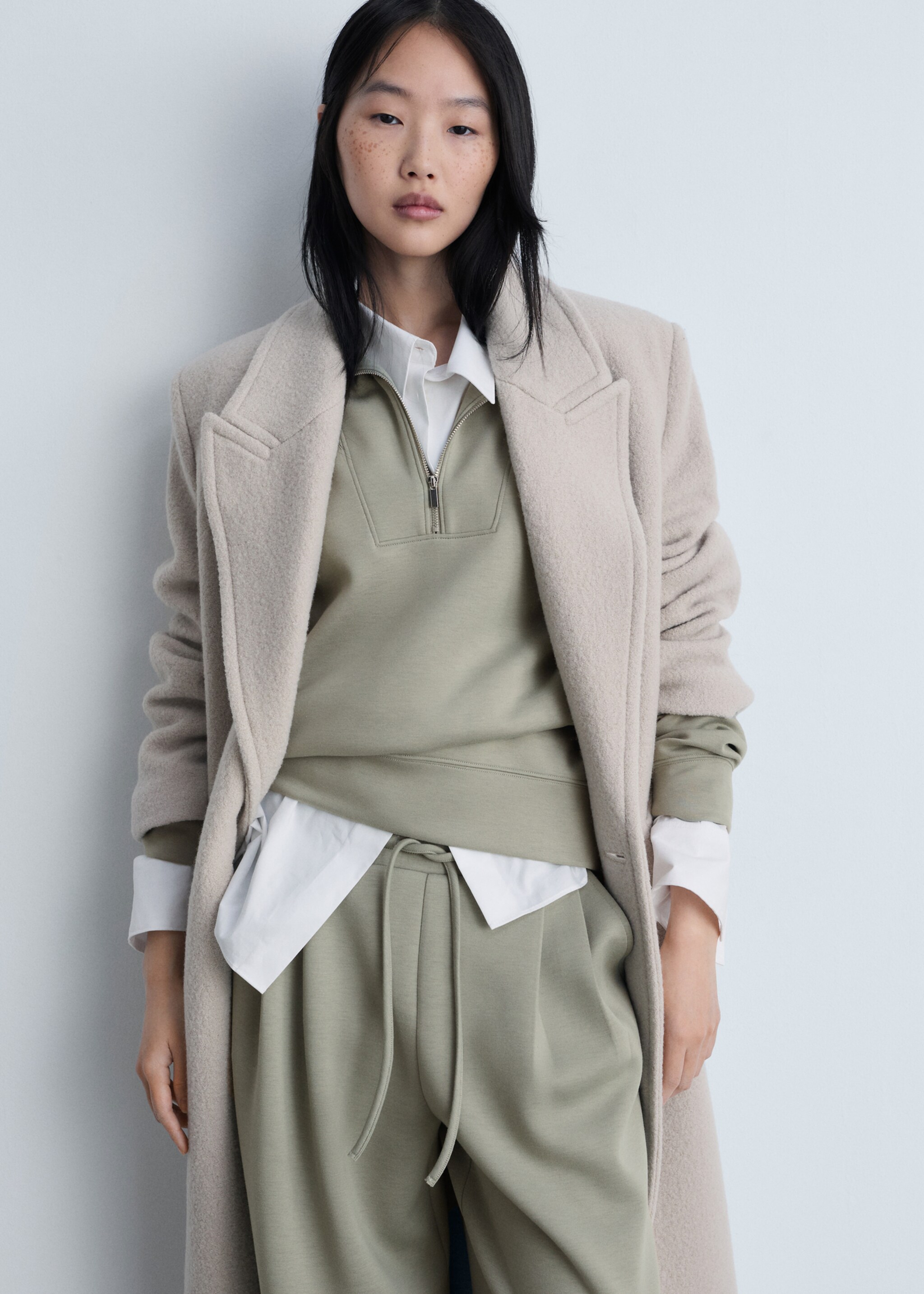 Wide-leg pleated jogger trousers - Details of the article 6