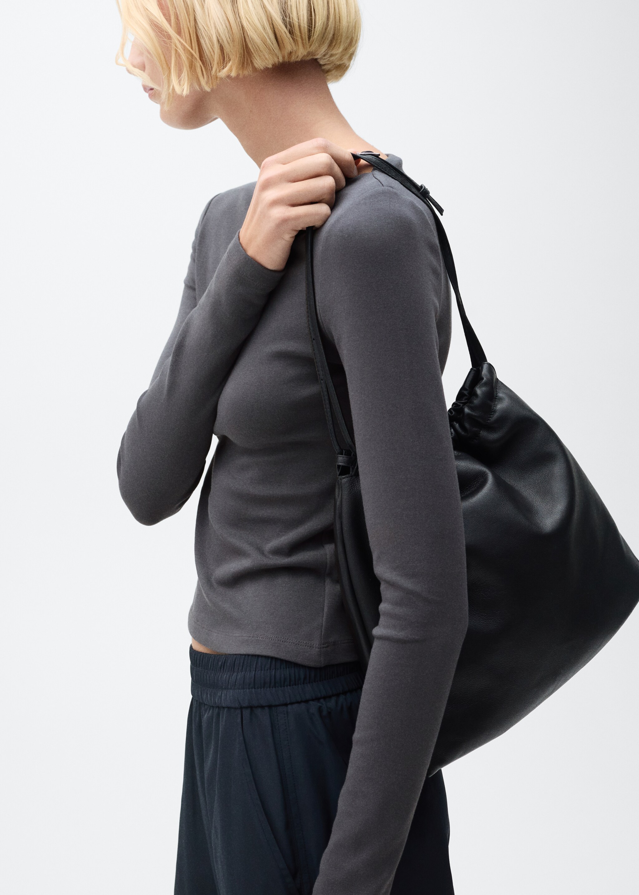 Cotton boat neck t-shirt - Details of the article 2