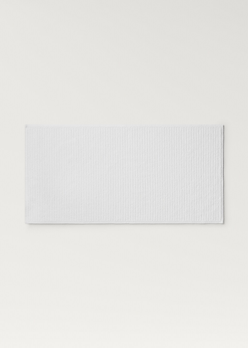 Reversible cotton woven bath mat