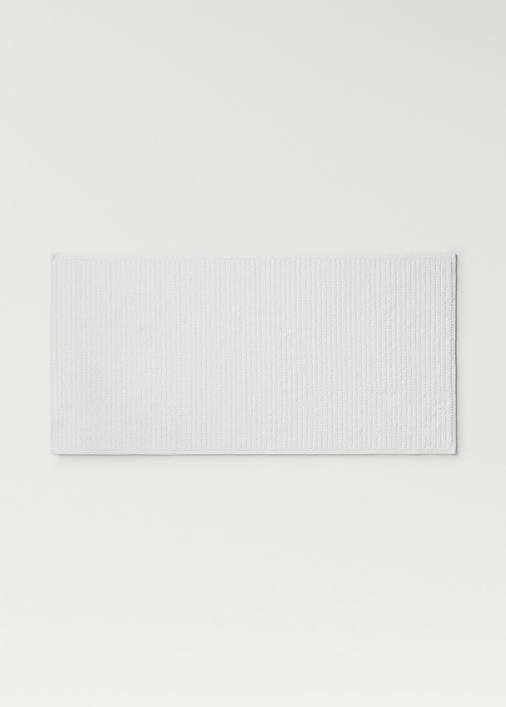 Reversible cotton woven bath mat