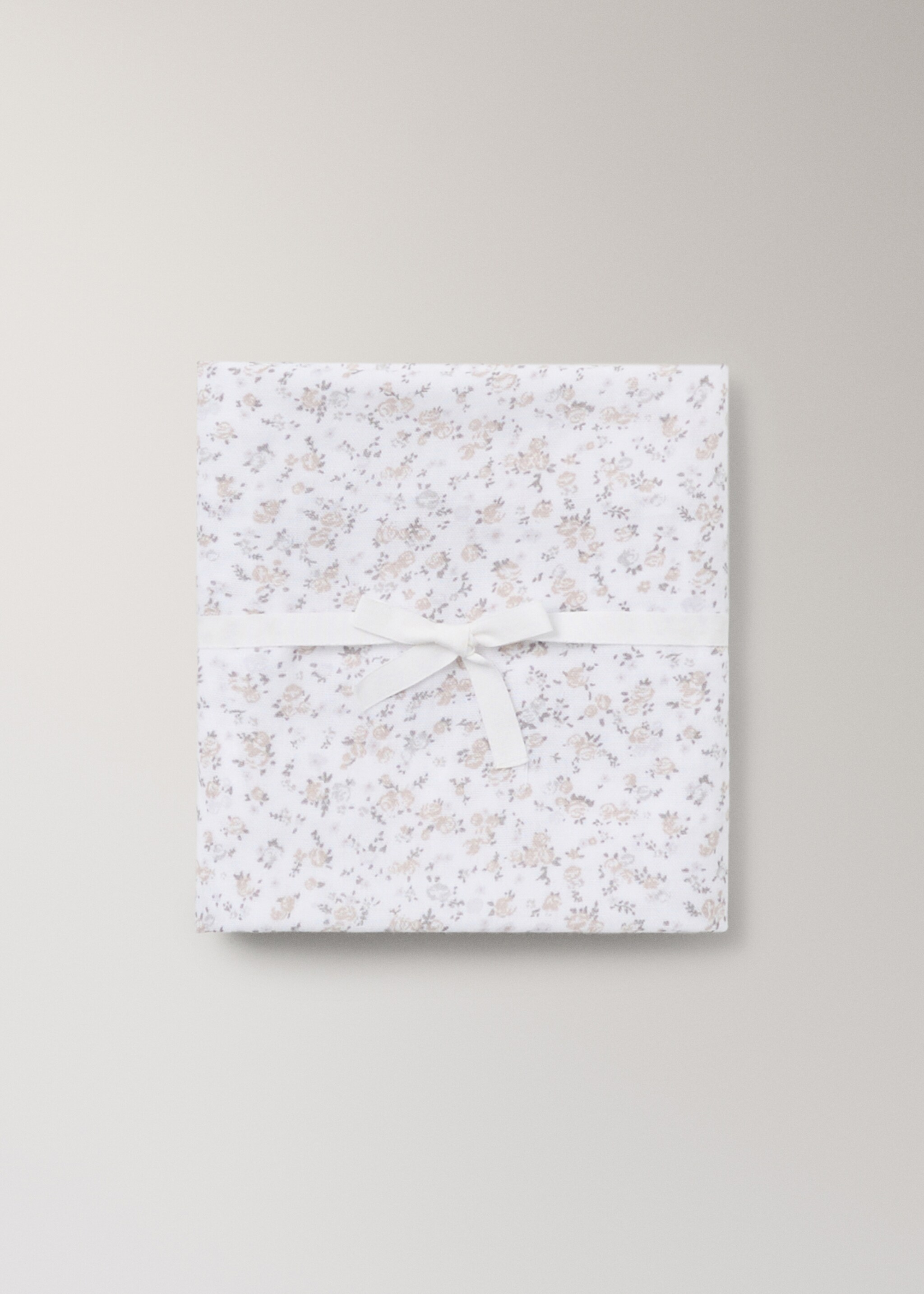 Set of children's cotton muslin with mini-flower print - Article without model