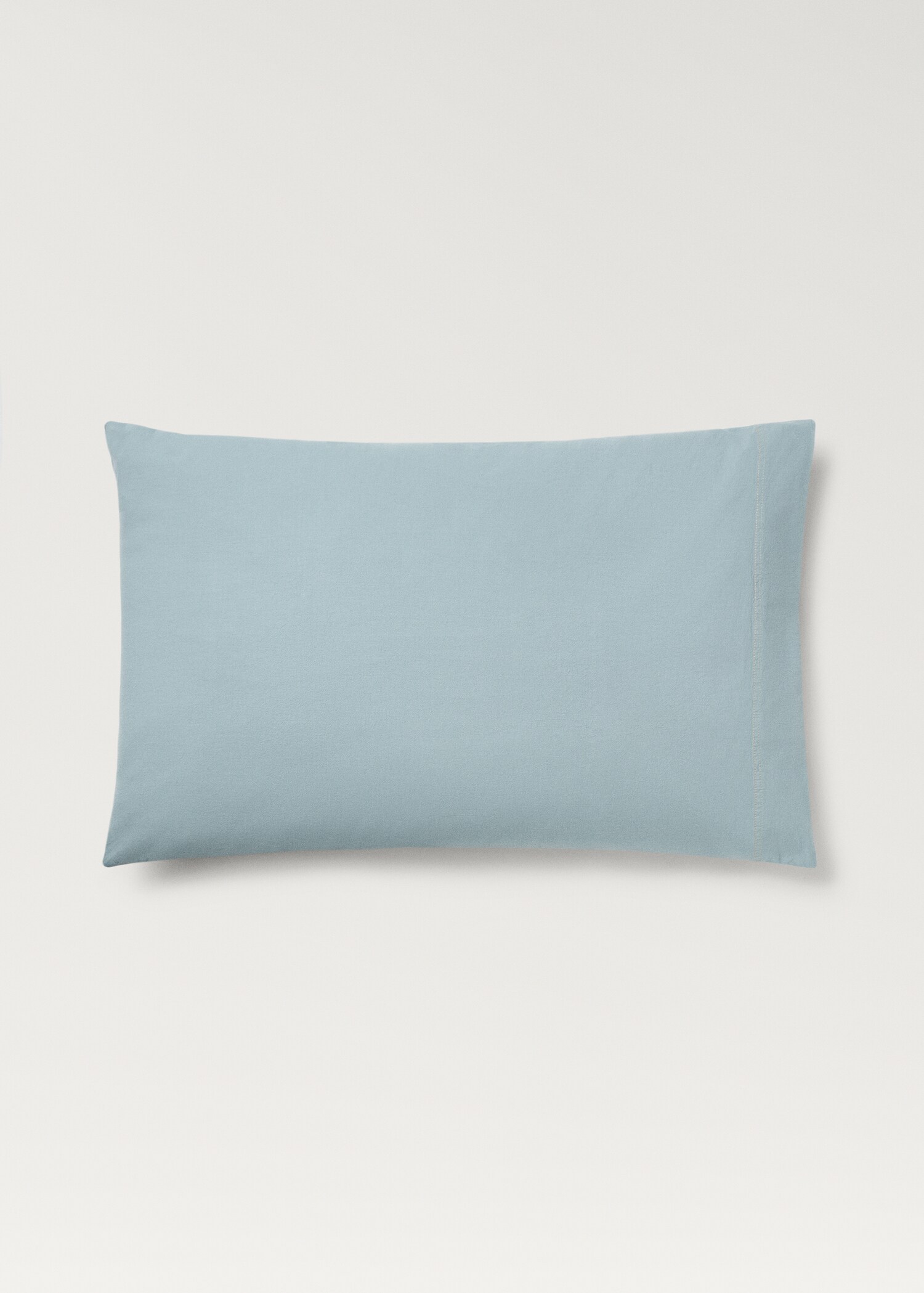 Taie d’oreiller enfant en coton lavé double surpiqûre 50x75 cm - Article sans modèle