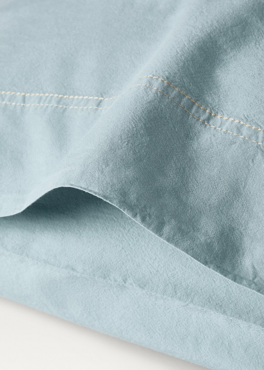 Children's washed cotton double-stitched pillowcase 50x75 cm