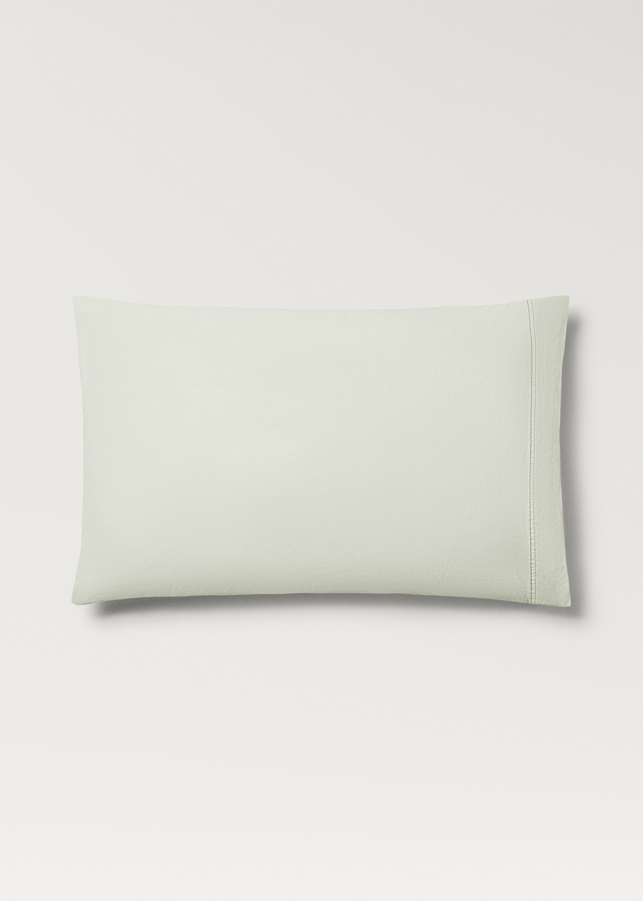 Children's washed cotton double-stitched pillowcase 50x75 cm - Article without model, Forest Green. Ref: 87043318-00.