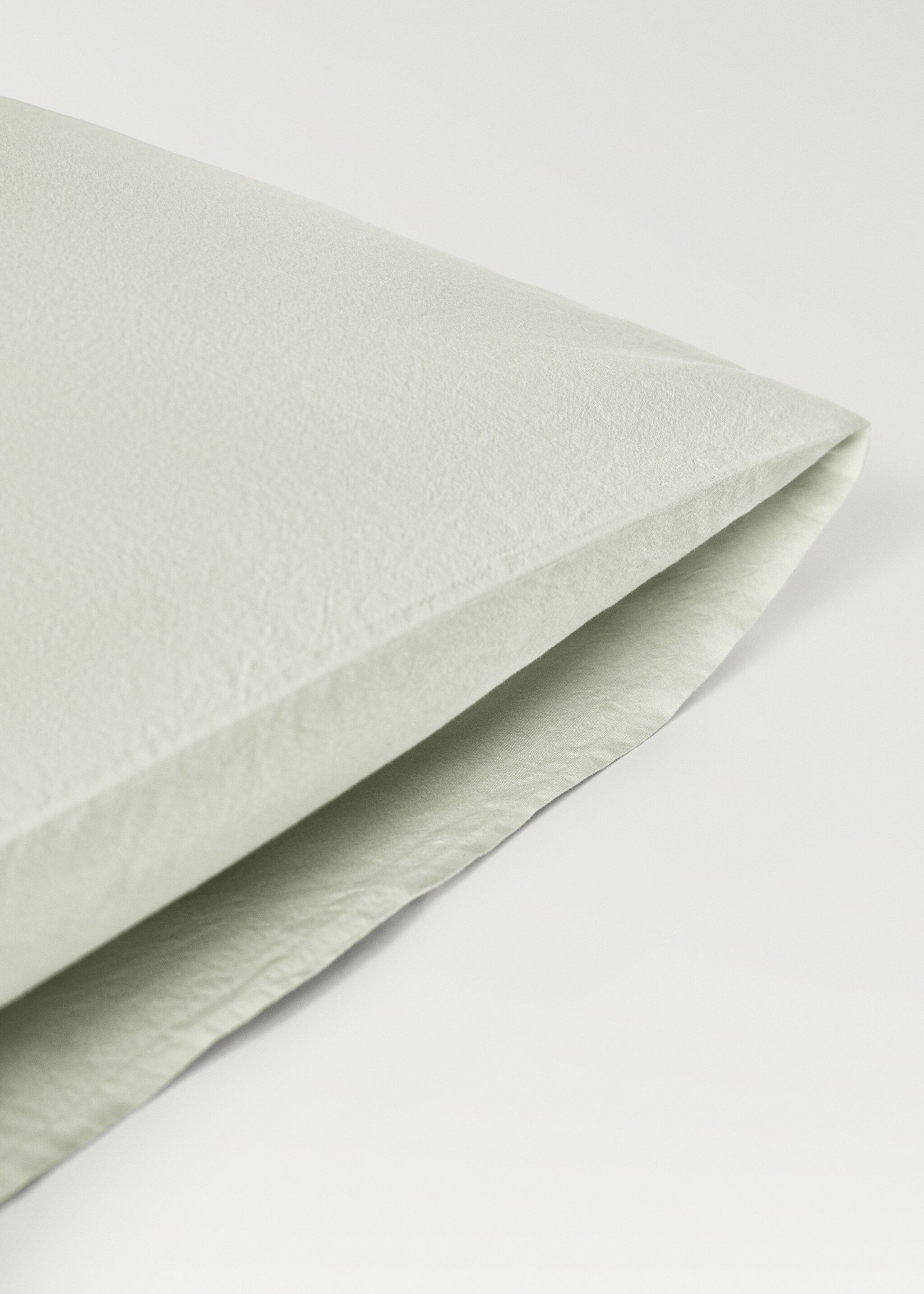 Children's washed cotton double-stitched pillowcase 50x75 cm - Details of the article 2, Forest Green. Ref: 87043318-00.