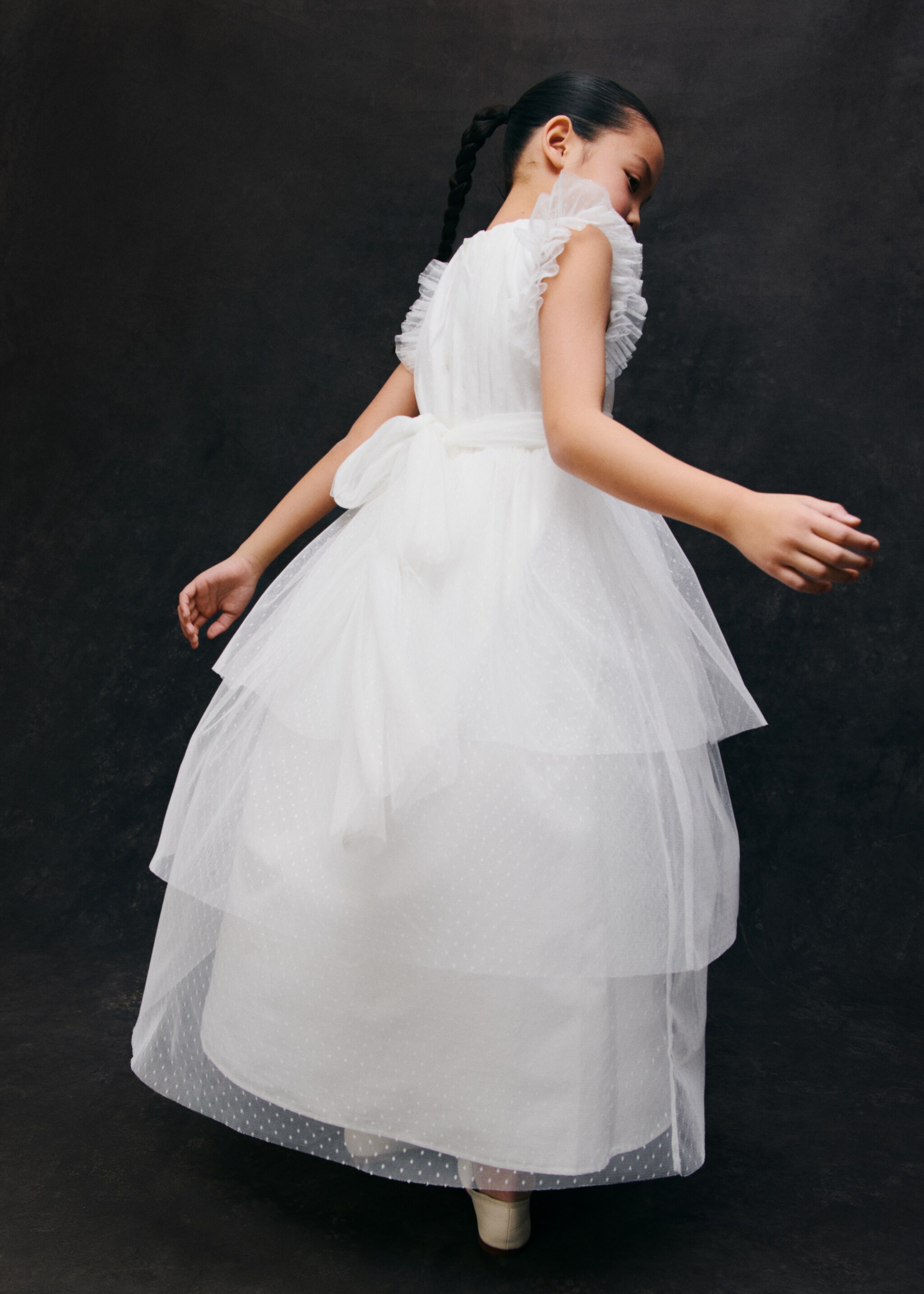 Ruffle plumeti dress - Details of the article 5