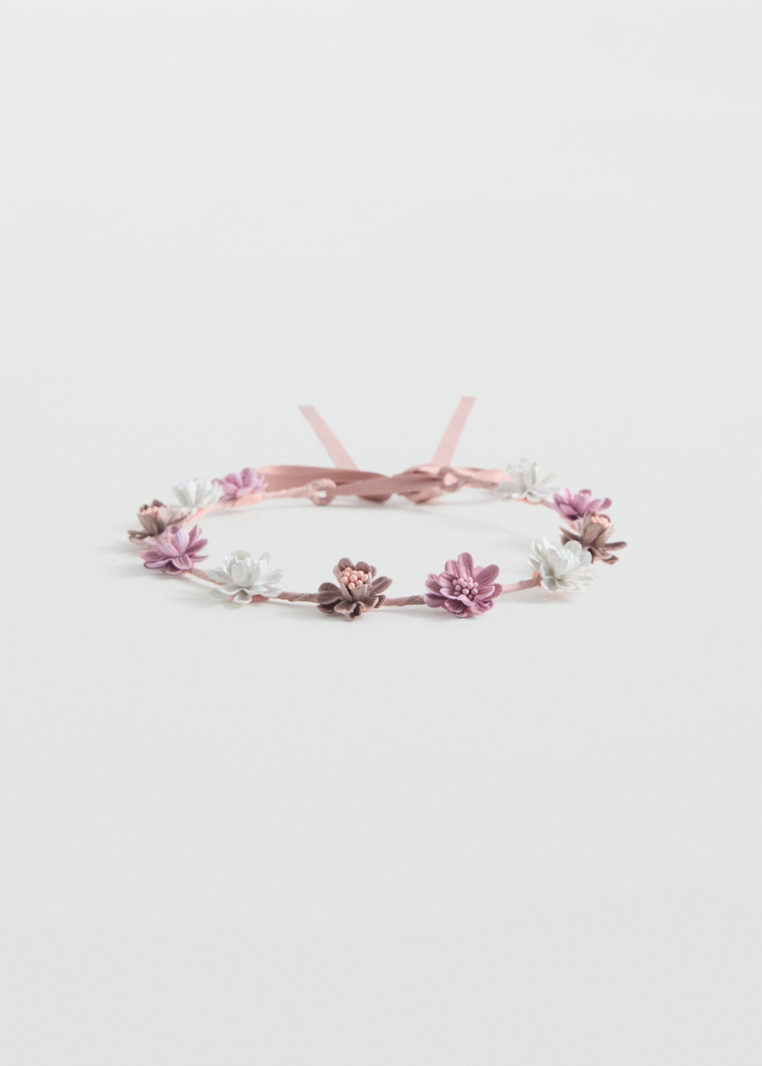 Haarband met bloemen en striksluiting - Artikel zonder model