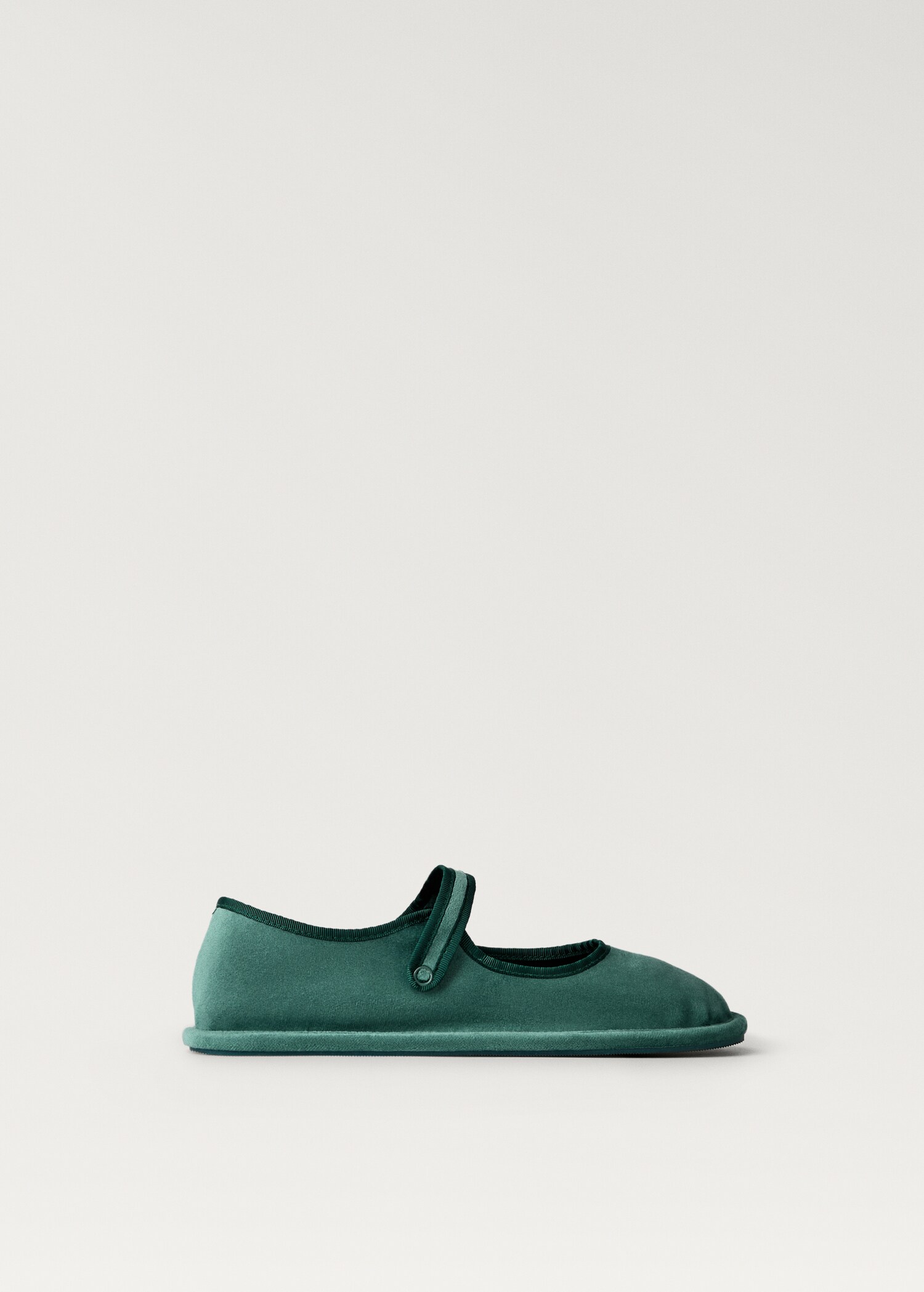 Velours ballerina's met gespdetail - Artikel zonder model