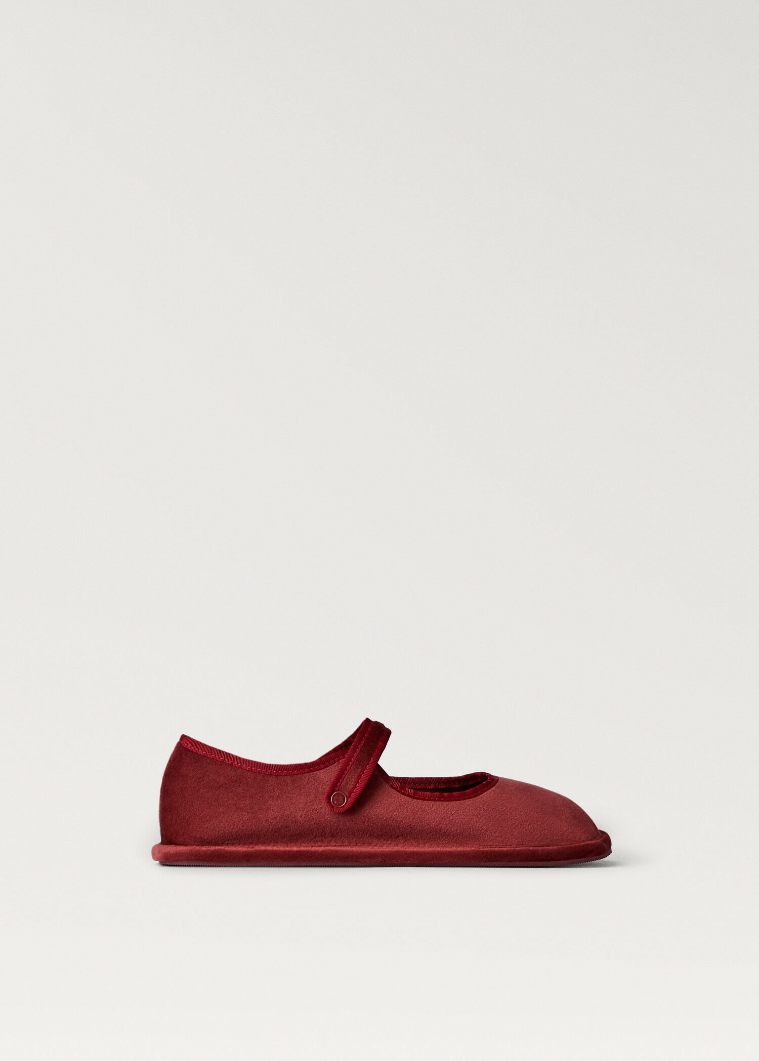Velour ballet flats with buckle detail - Article without model