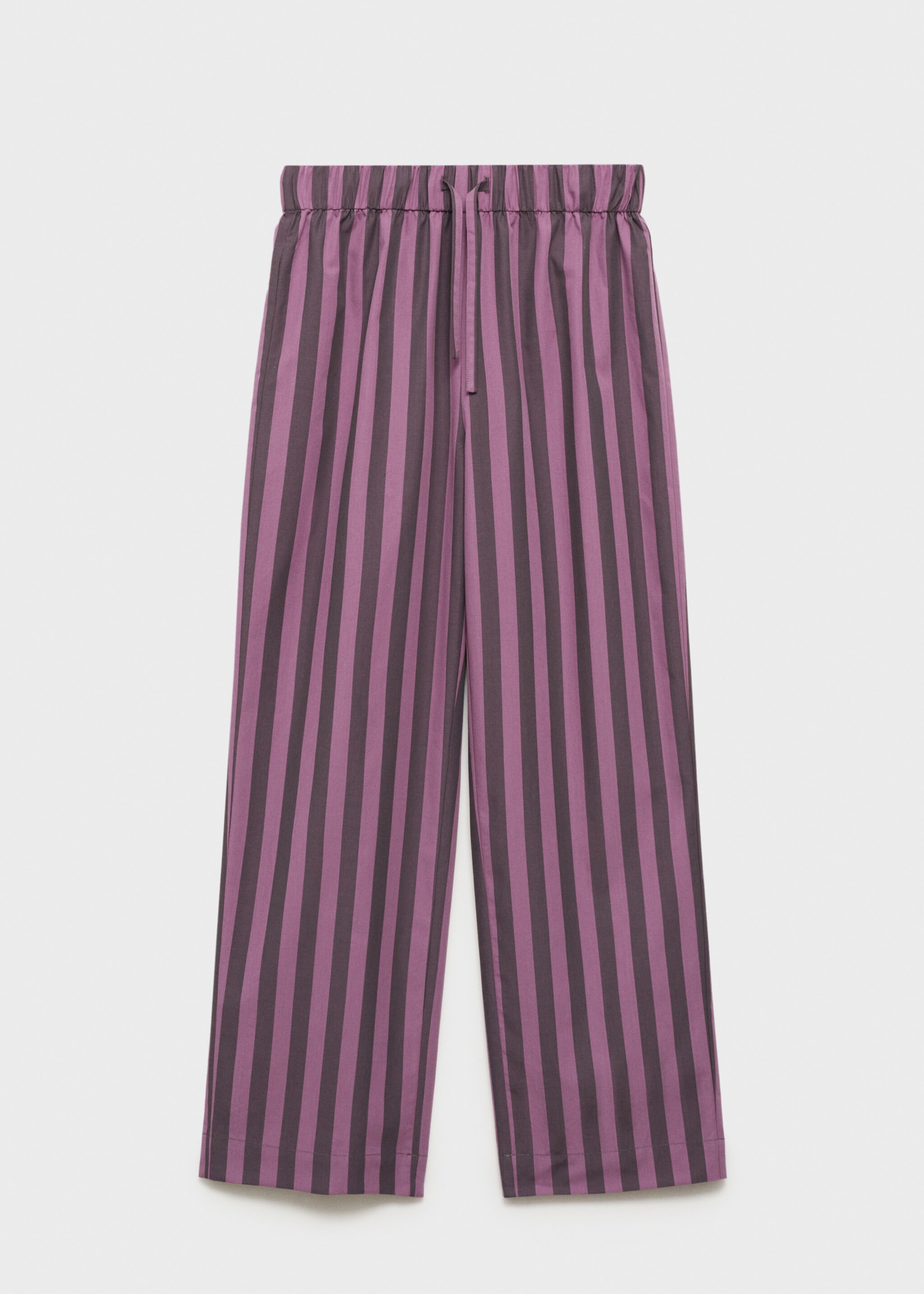 Woven two-tone striped trousers - Article without model