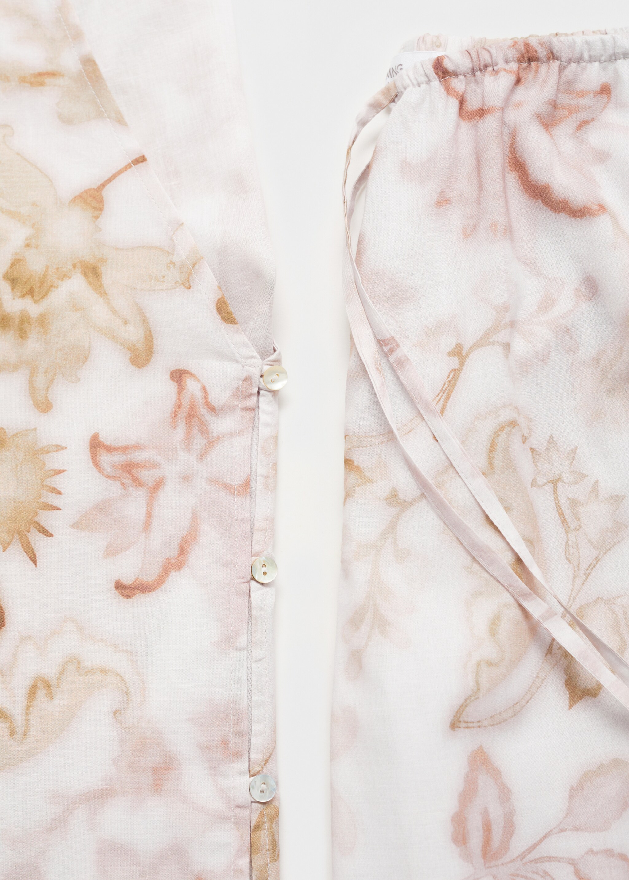 Pantalon de pyjama détails fleuris - Détail de l'article 0