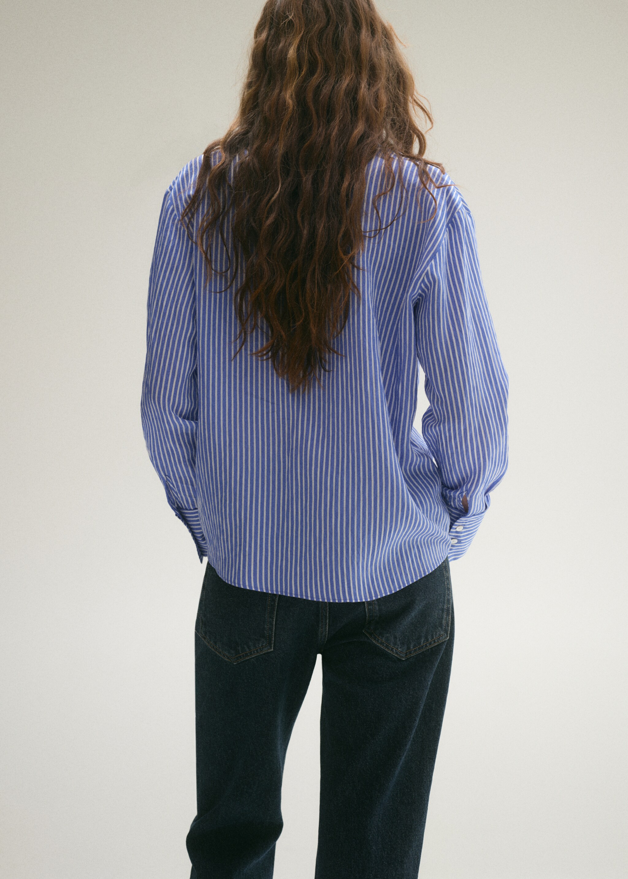 Striped straight shirt - Reverse of the article