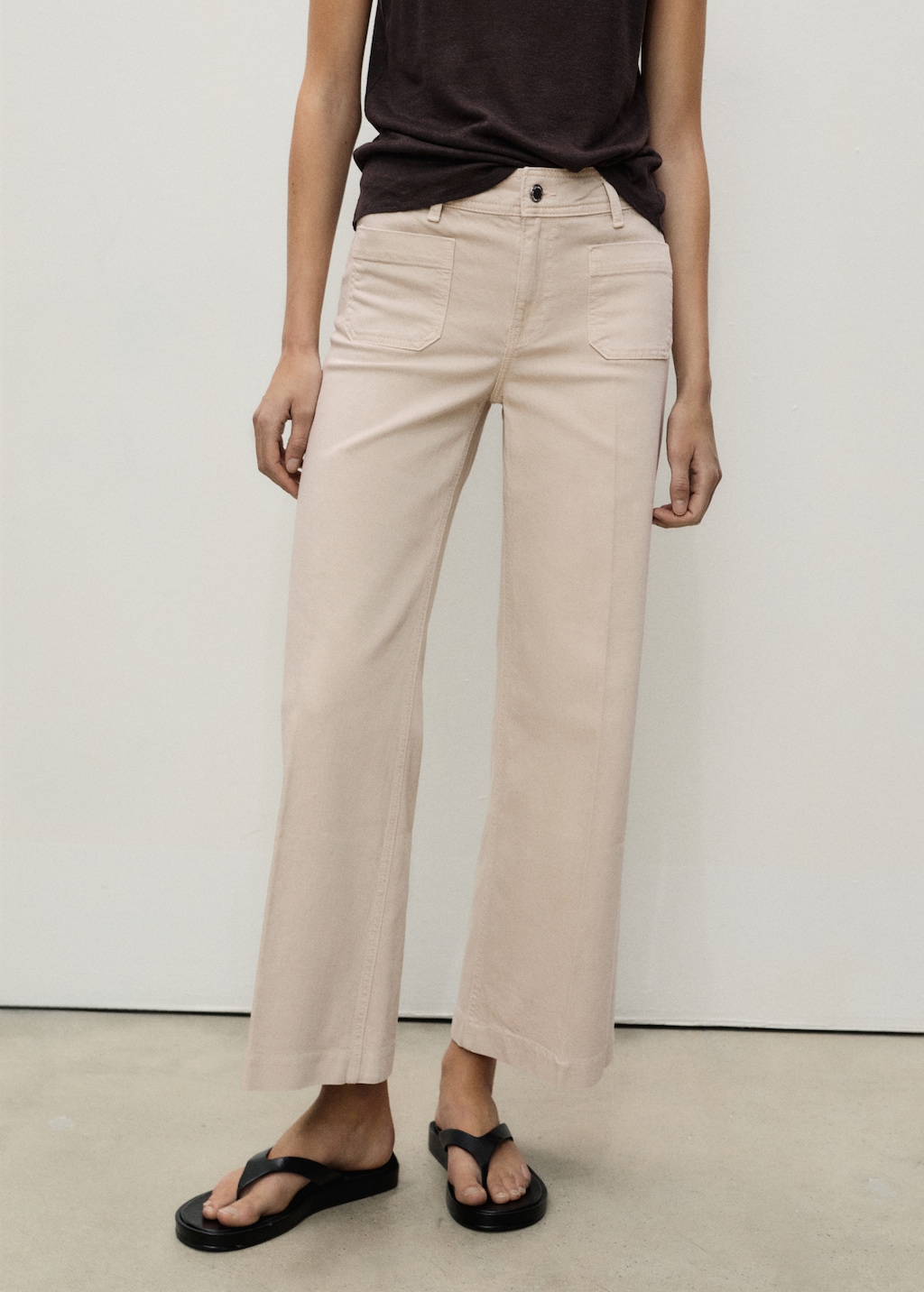Jeans wideleg bolsillos