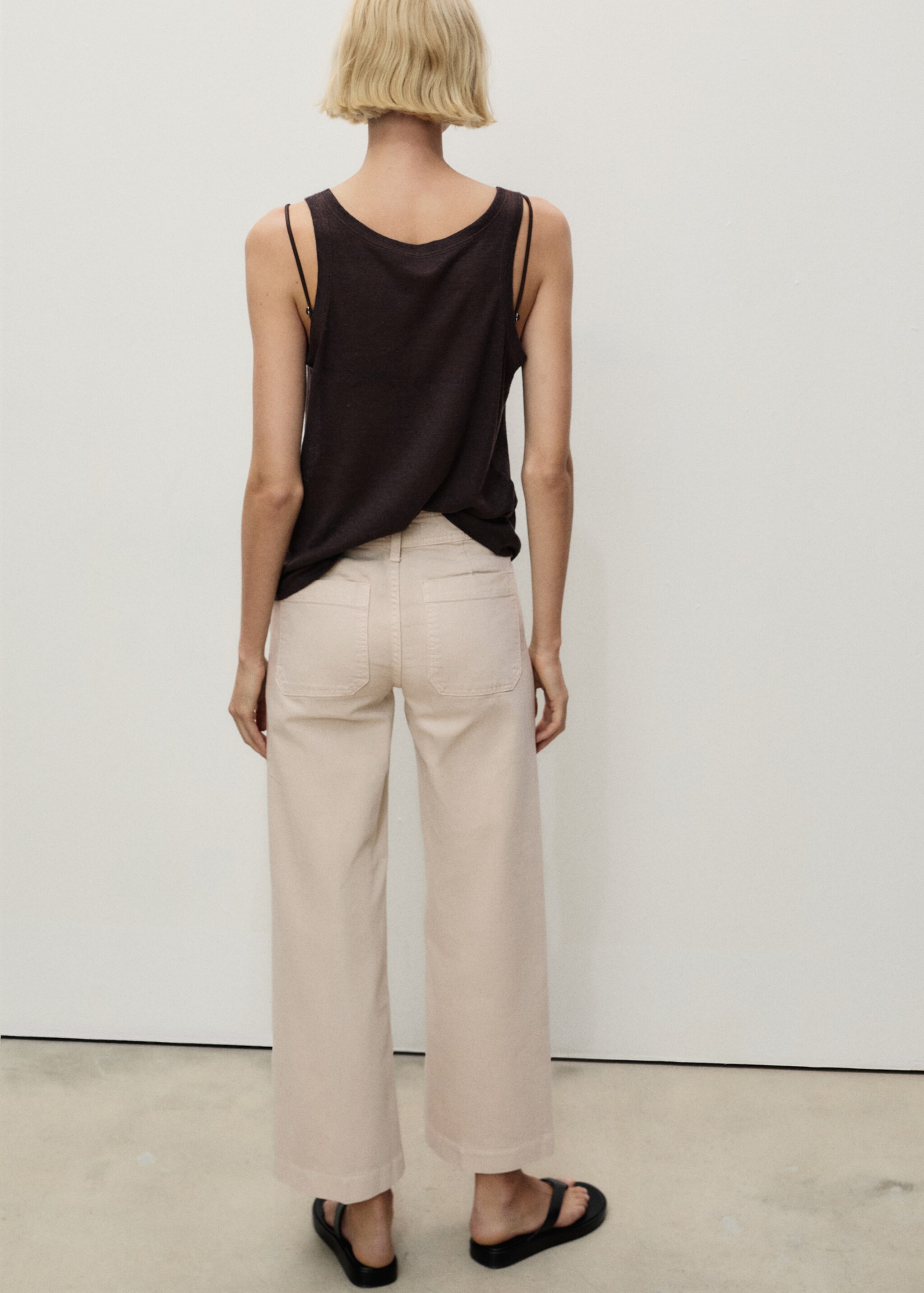 Jeans wideleg bolsillos - Reverso del artículo
