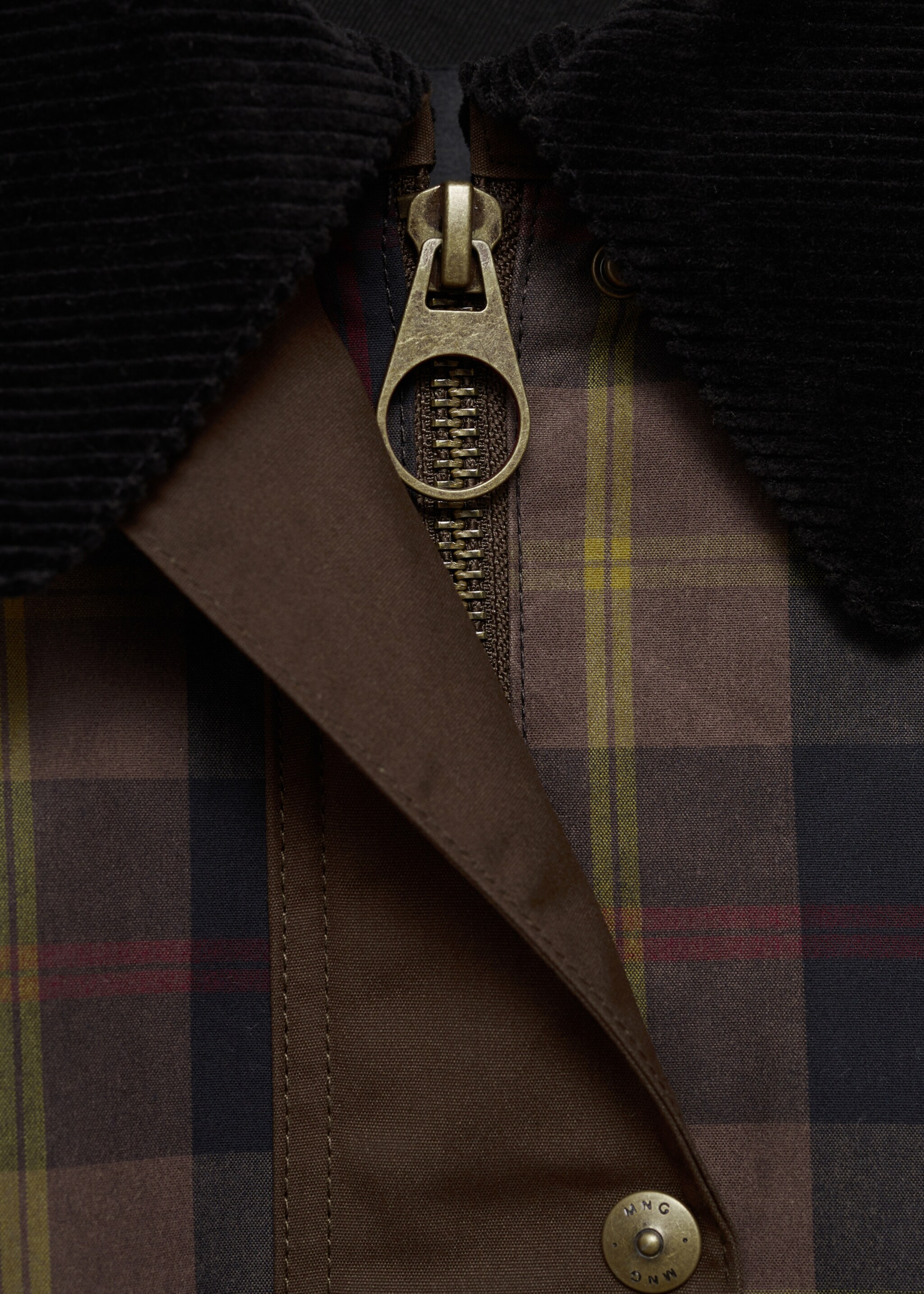 Parka cuadros cuello contraste - Detalle del artículo 8