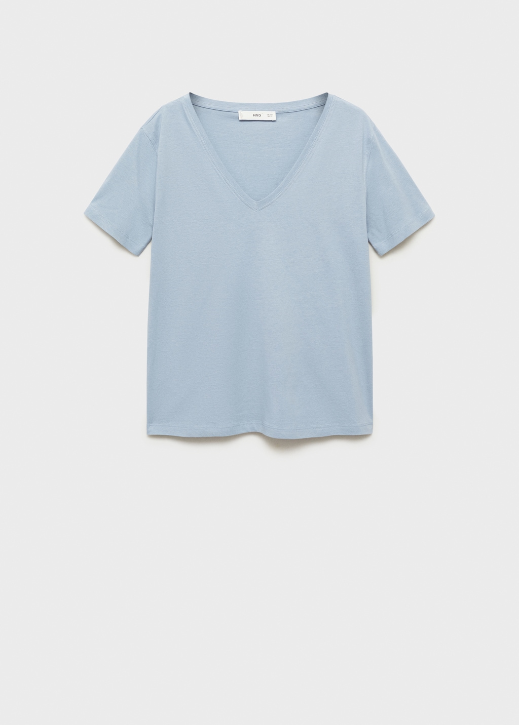 V-neck cotton T-shirt - Women | MANGO USA