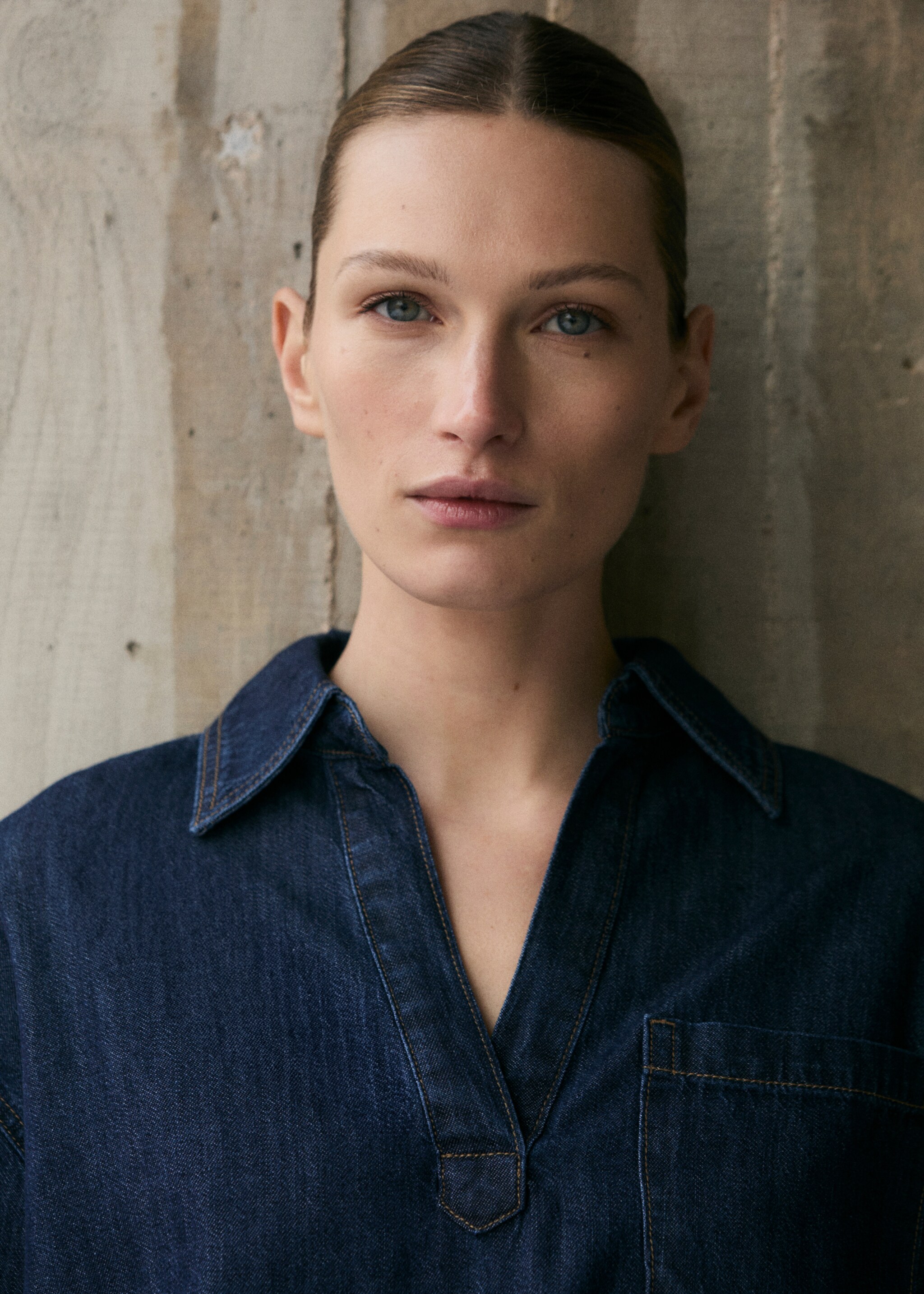 Denim cotton shirt - Details of the article 1