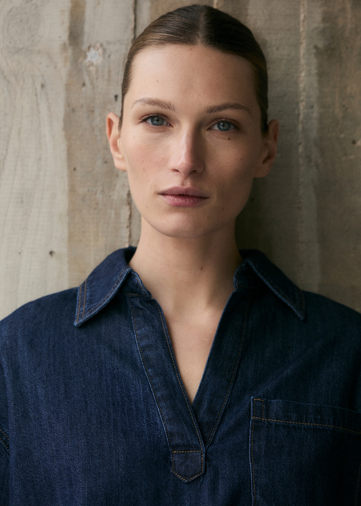 Blusa denim cotone - Dettaglio dell'articolo 1
