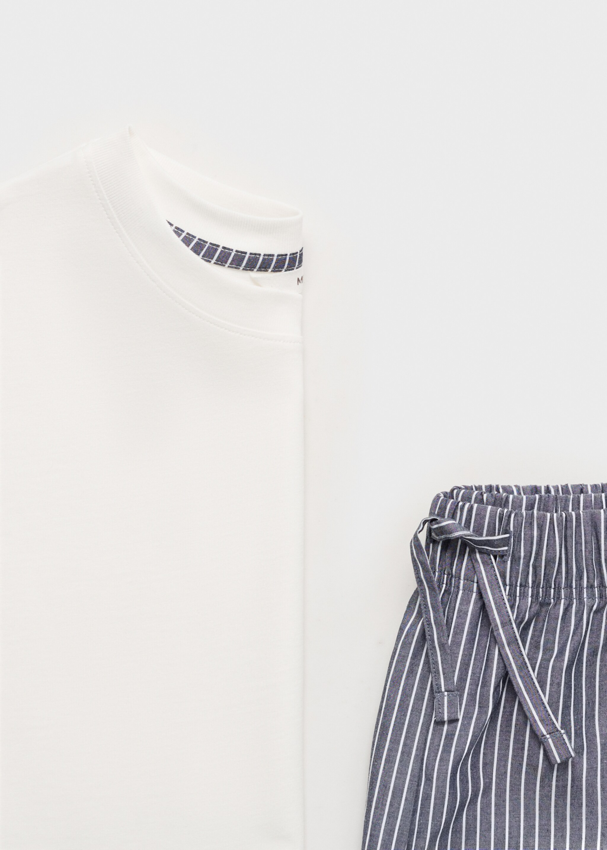 Striped cotton short pyjamas - Details of the article 0
