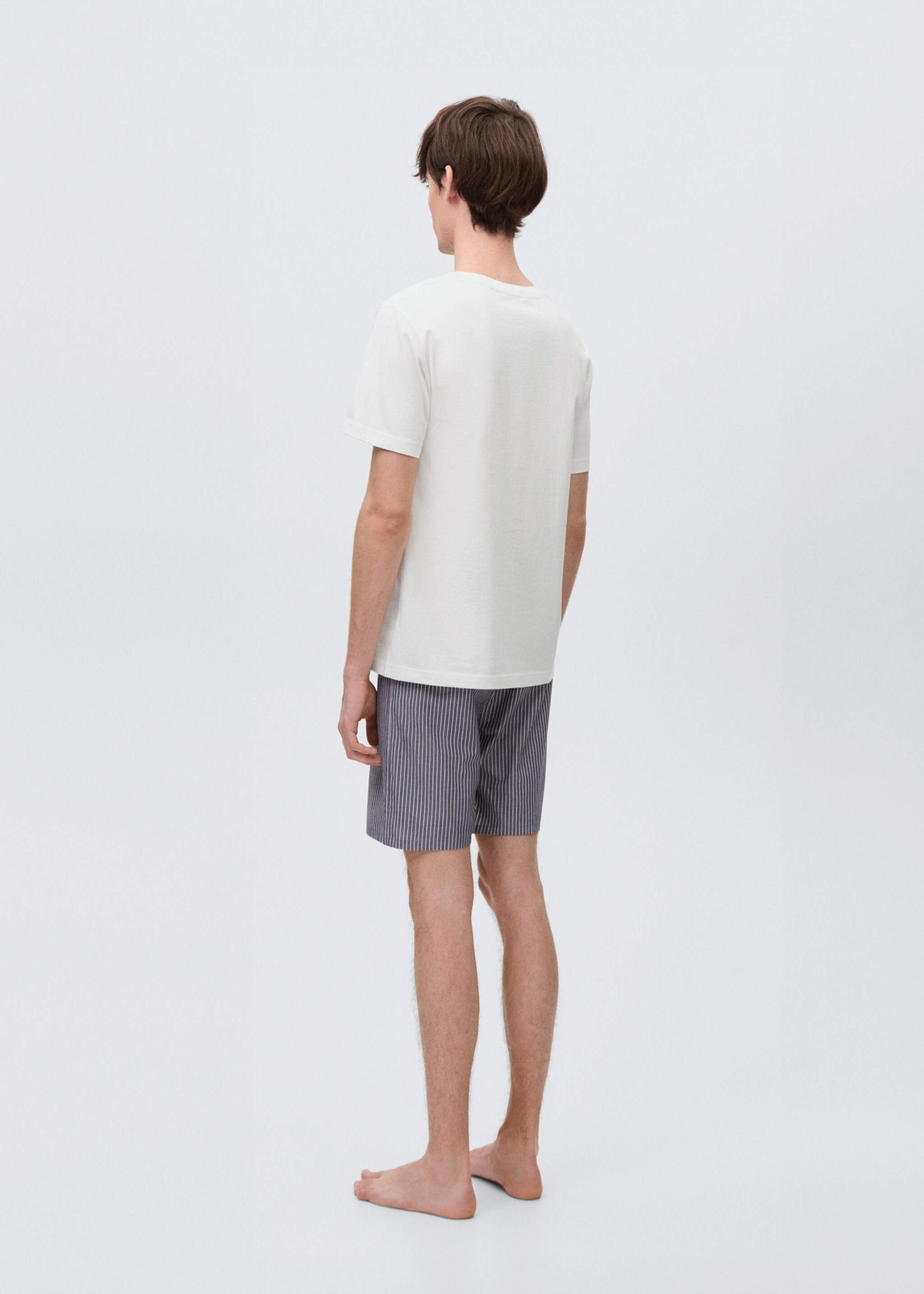 Striped cotton short pyjamas - Reverse of the article
