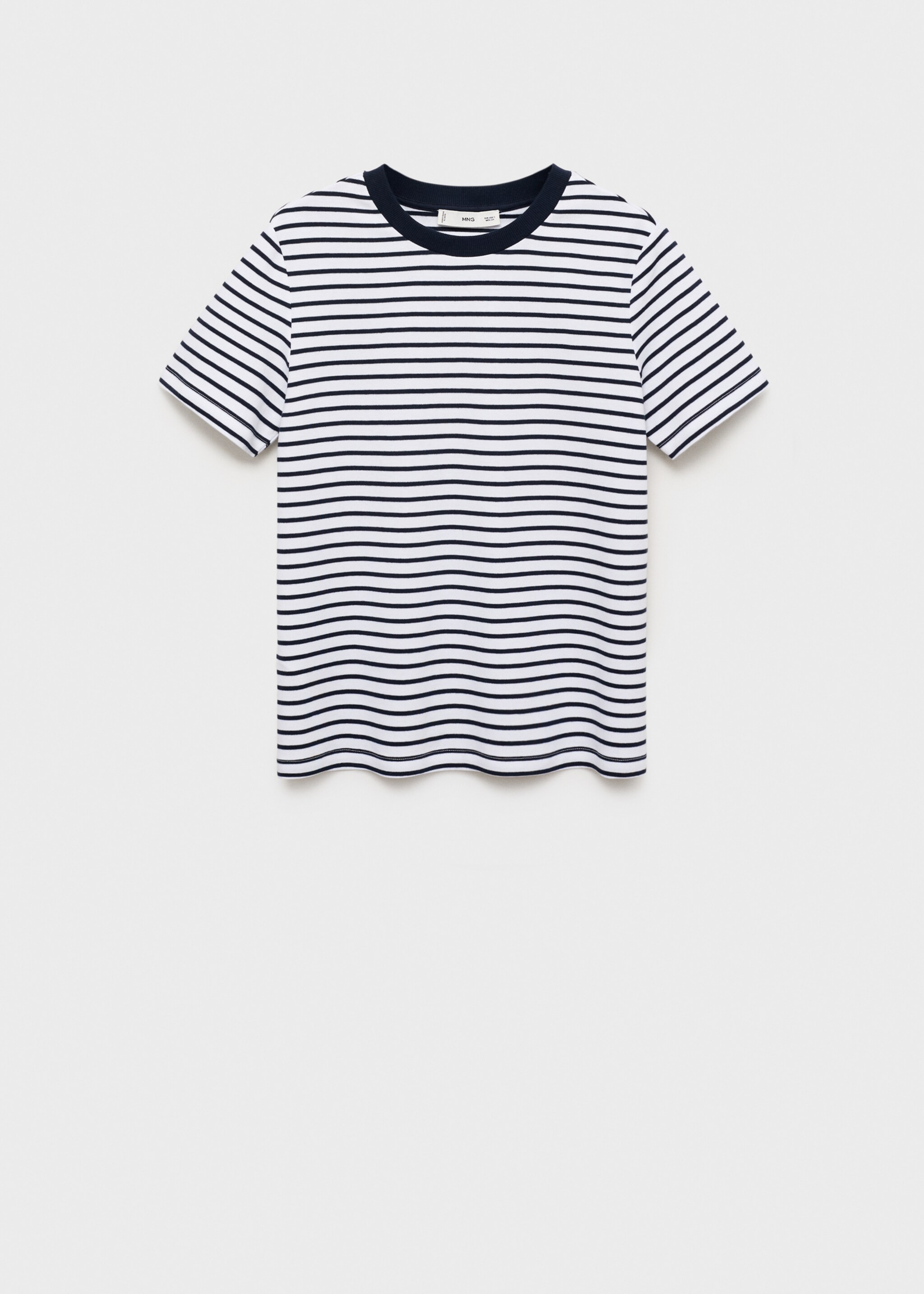 Striped short-sleeved cotton t-shirt - Article without model