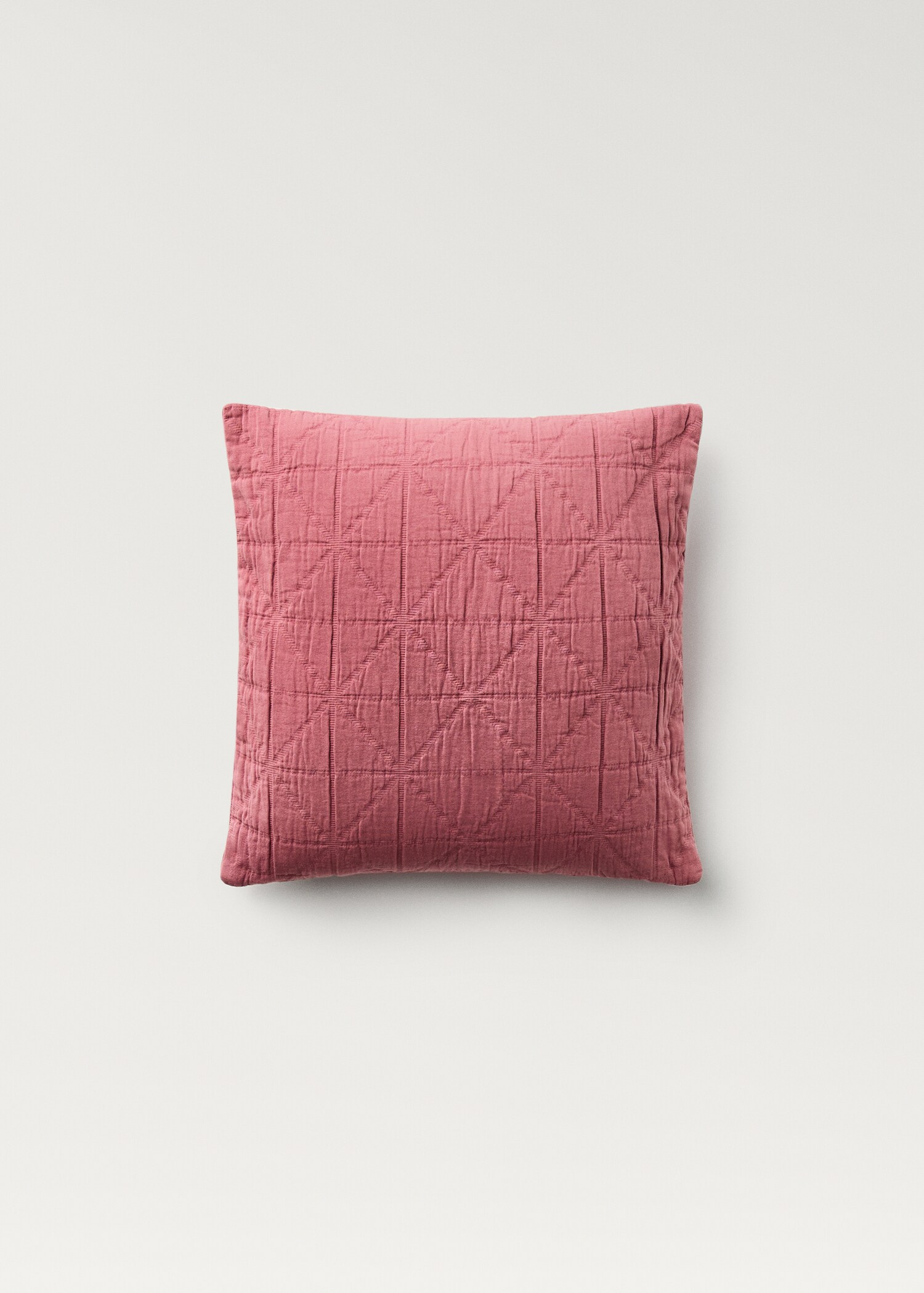 Kinder-Kopfkissenbezug aus Baumwolle mit Jacquard-Rautenmuster, stückgefärbt, 40 x 40 cm - Artikel ohne Model