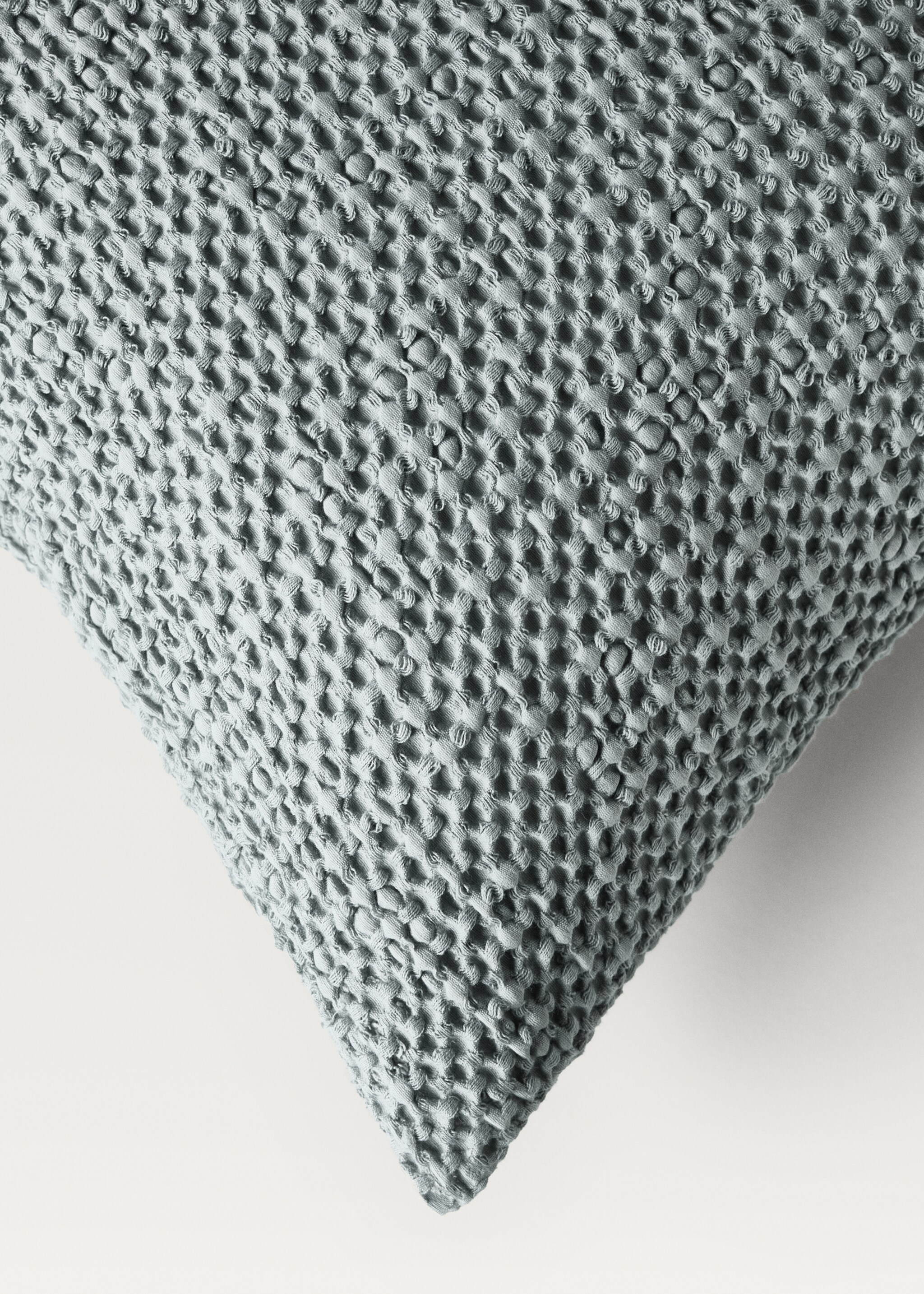 Children’s waffle-cotton garment-dyed cushion cover  40x40cm - Details of the article 1