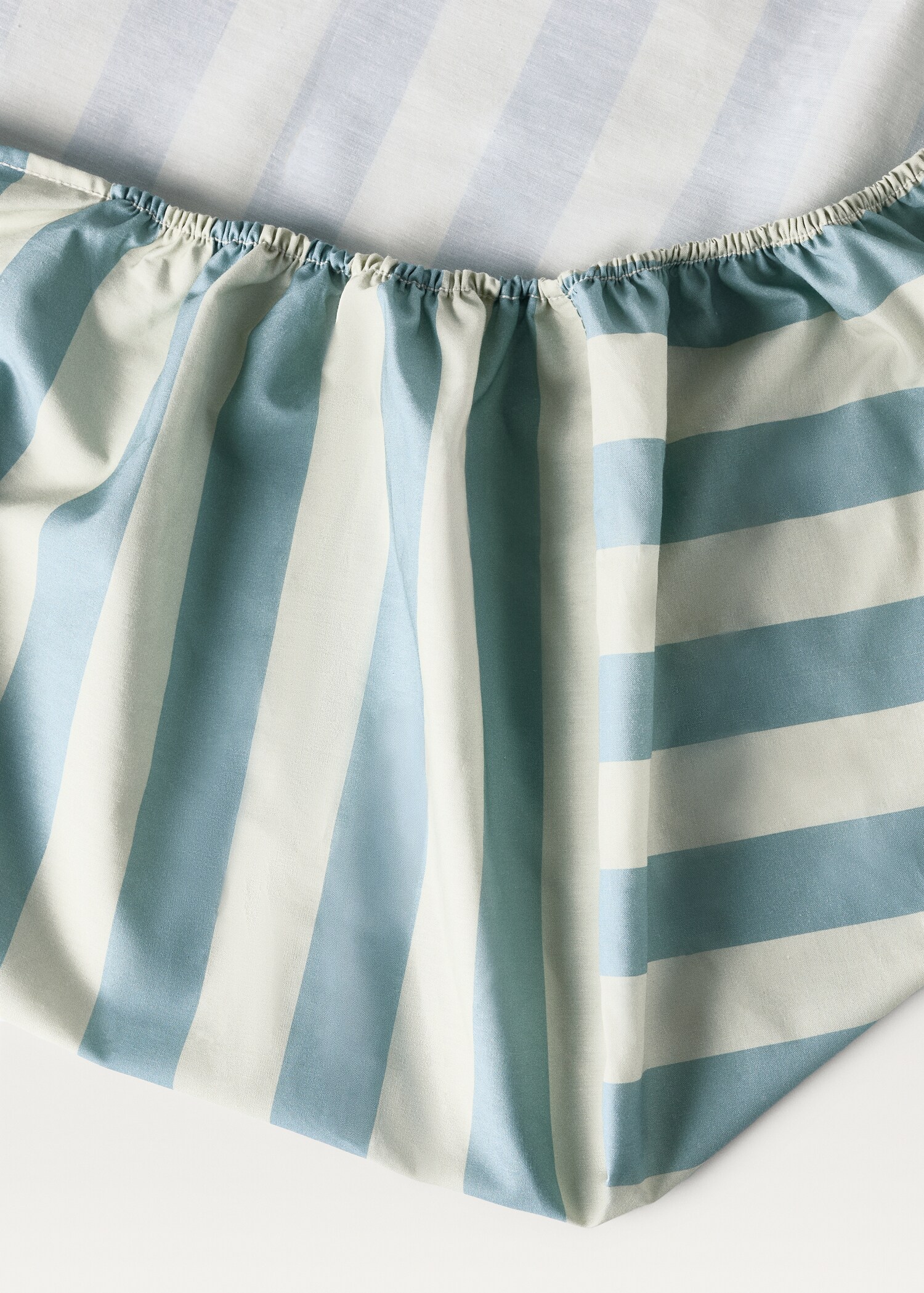 Drap-housse berceau en percale de coton rayures épaisses - Détail de l'article 1