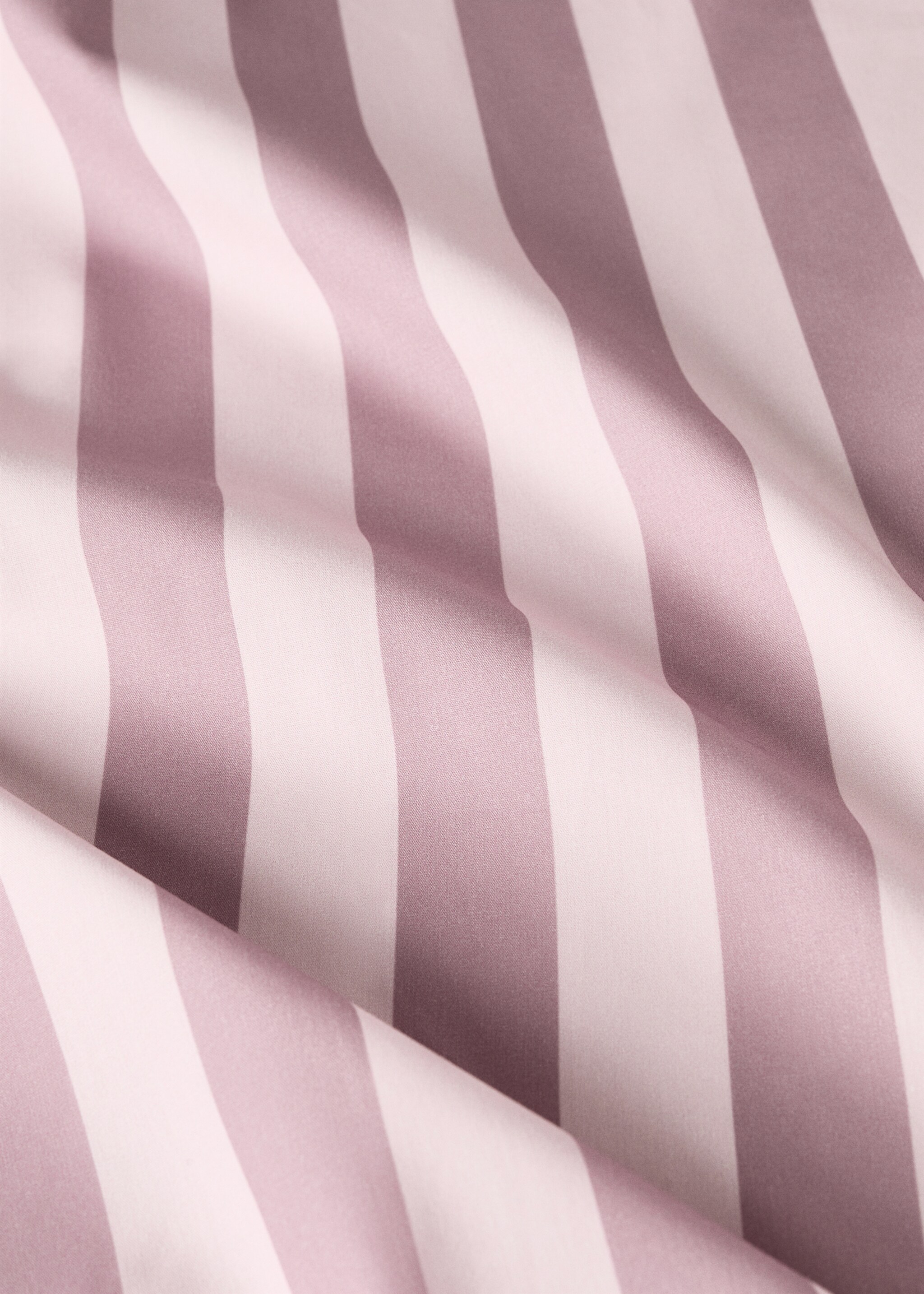 Cotton percale thick-striped bottom sheet for cot - Details of the article 2