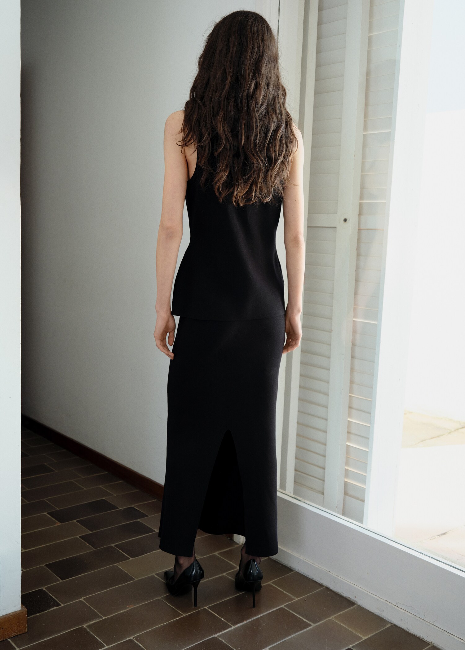 Fine knit midi skirt - Reverse of the article