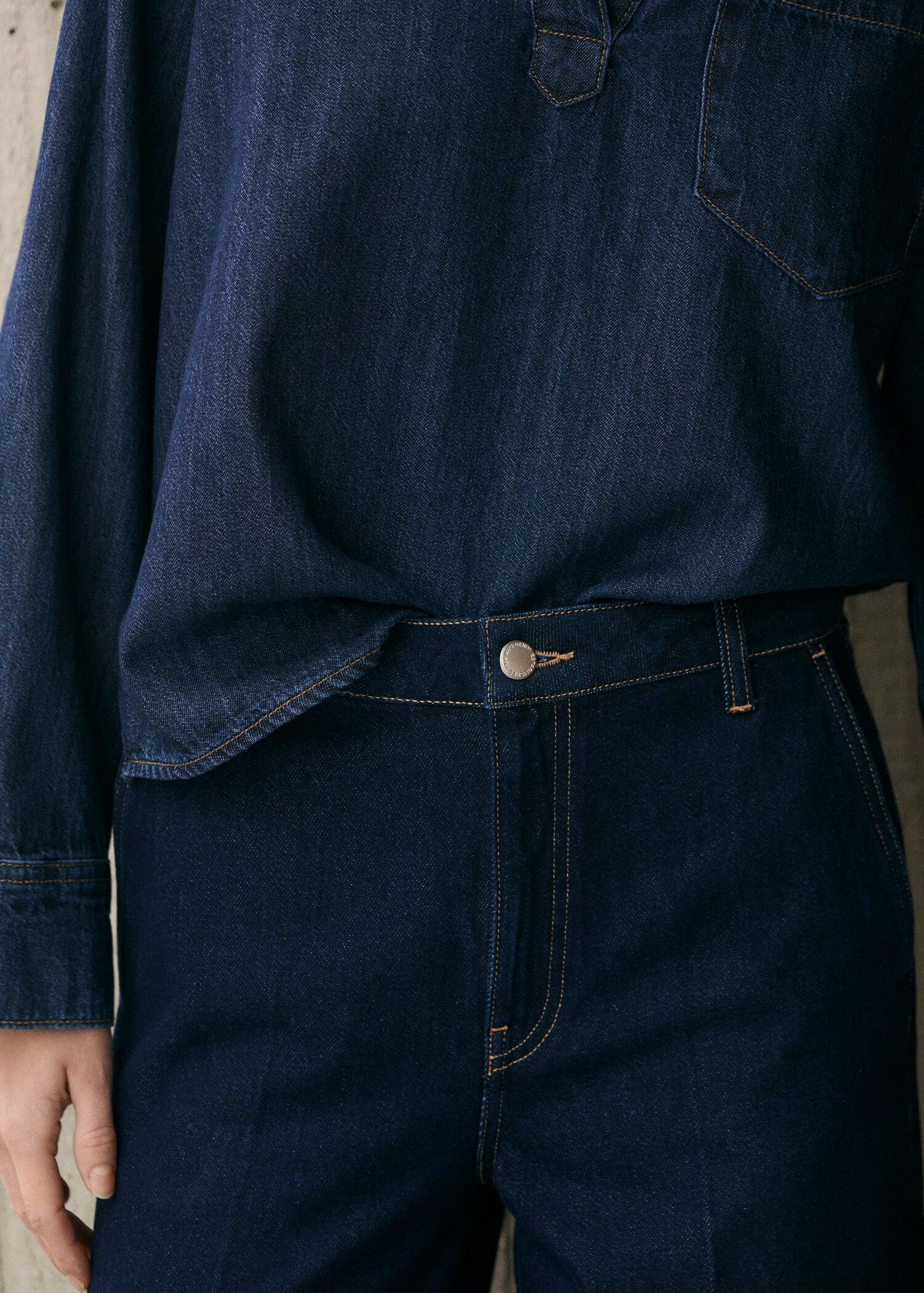 Jeans wideleg tiro alto rinse wash - Detalle del artículo 1