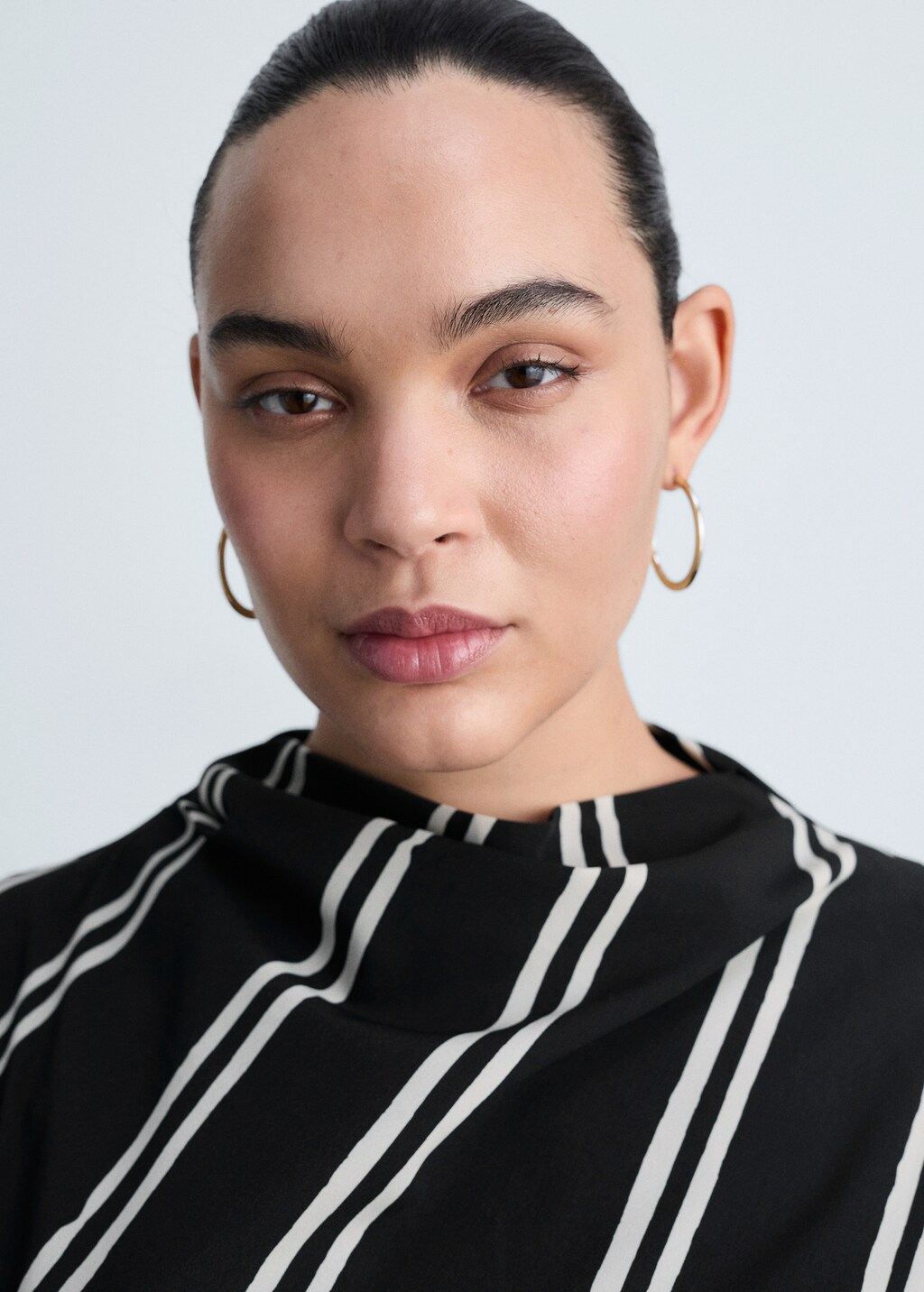 Thumbnail of Stripe-print midi-dress - Black