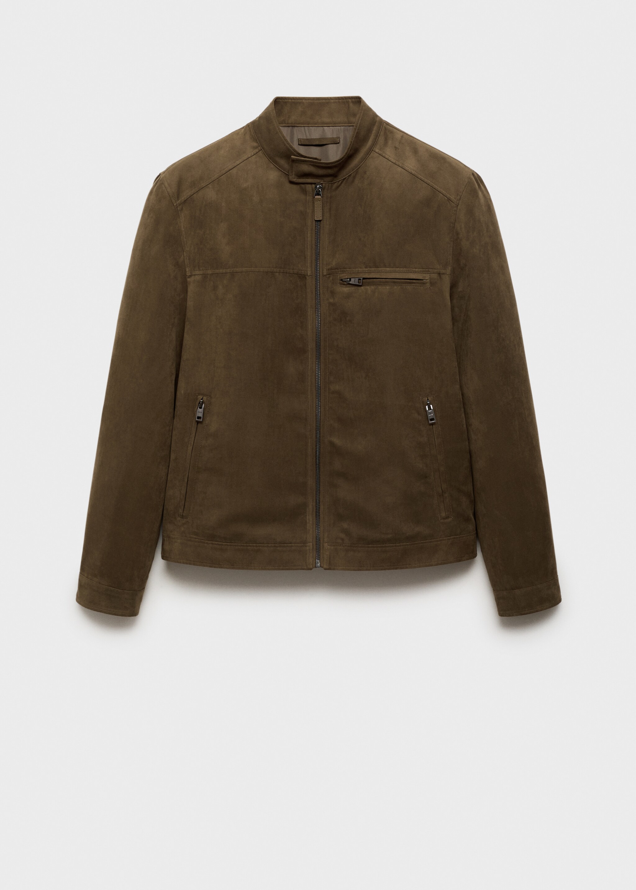 Suede-effect biker jacket - Article without model