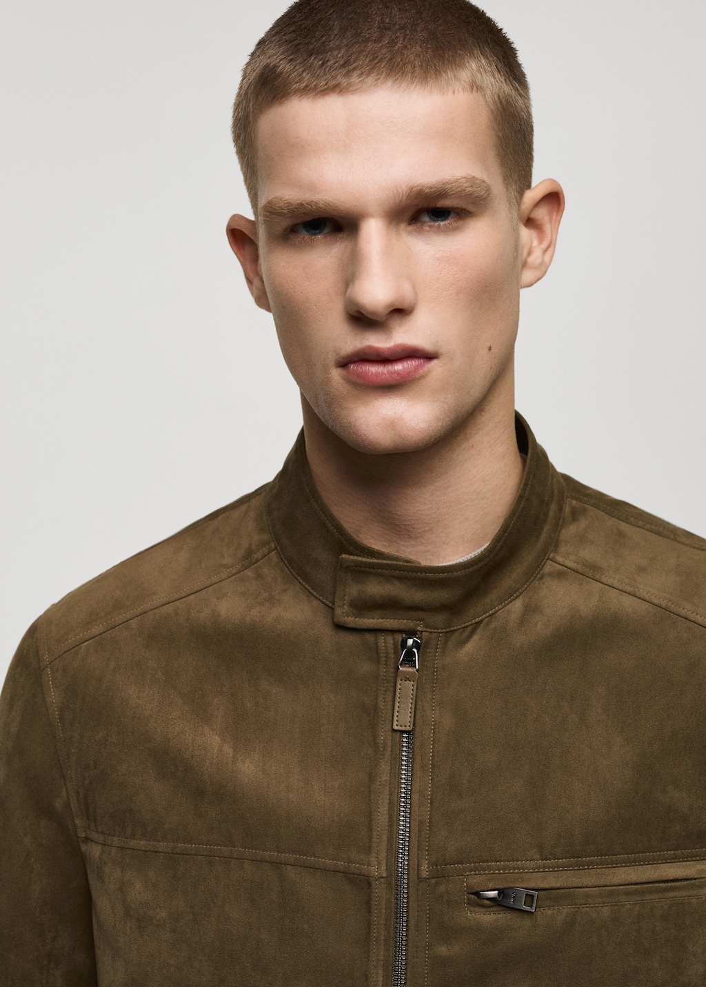 Suede-effect biker jacket - Men | MANGO USA Suede-effect biker jacket - Men | MANGO USA