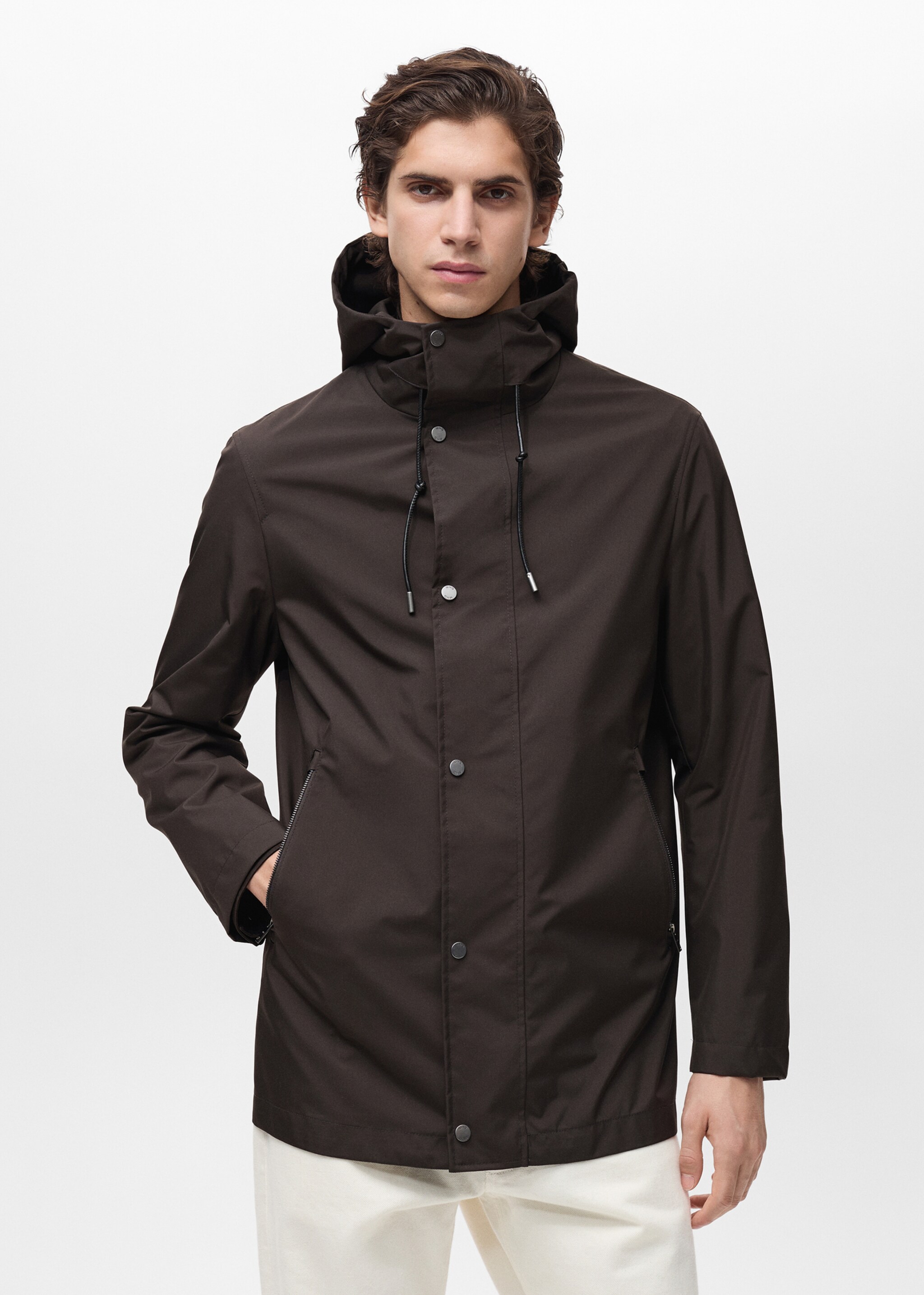 Waterafstotende parka met capuchon - Middenvlak