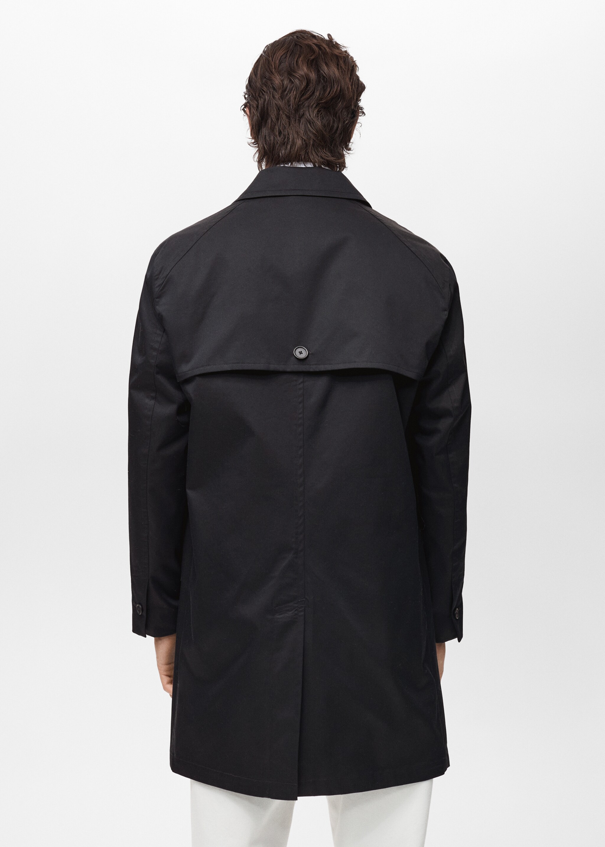 Waterafstotende katoenen trenchcoat - Achterkant van het artikel